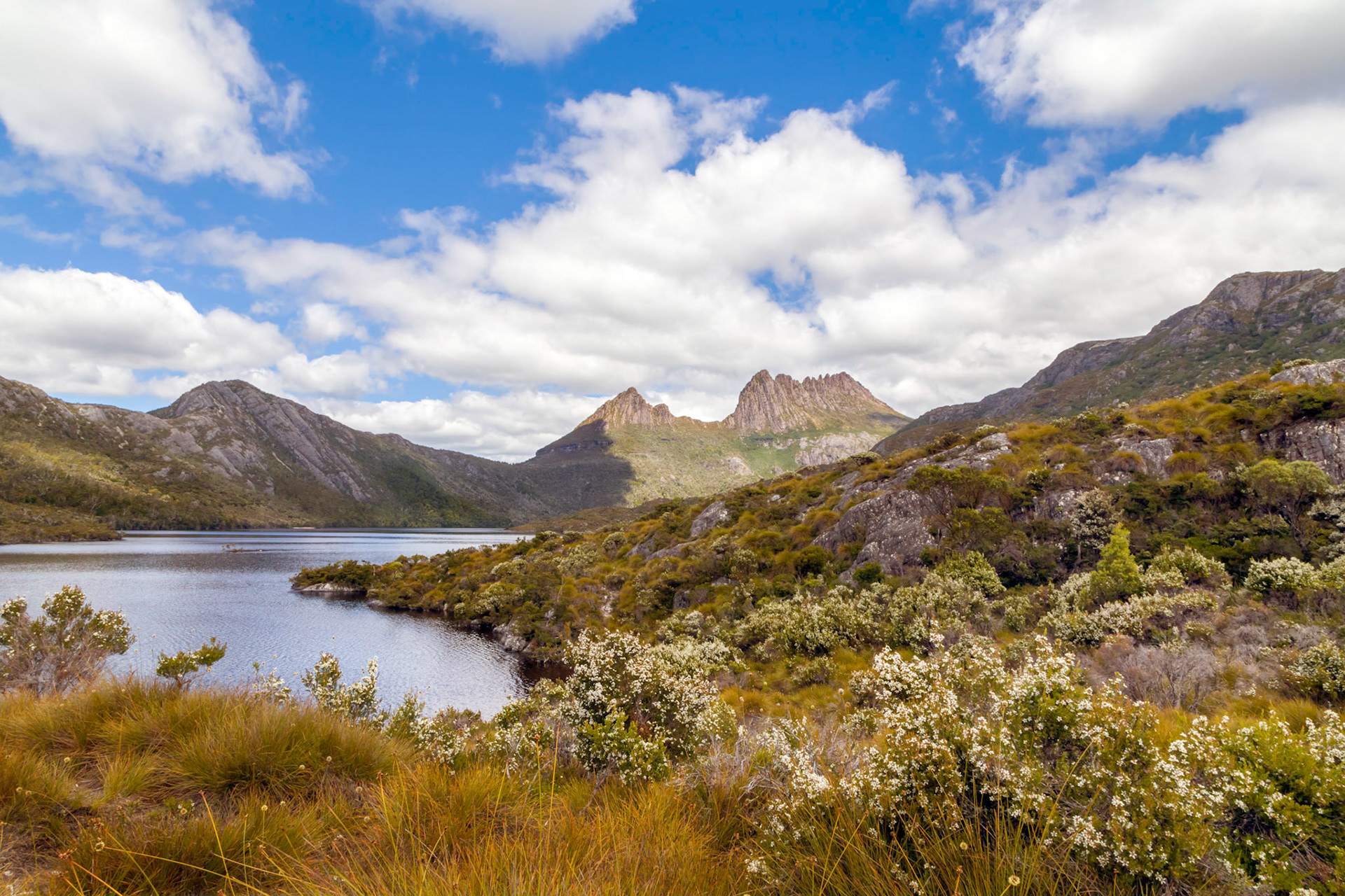 Cradle Mountain, from the north across Dove Lake