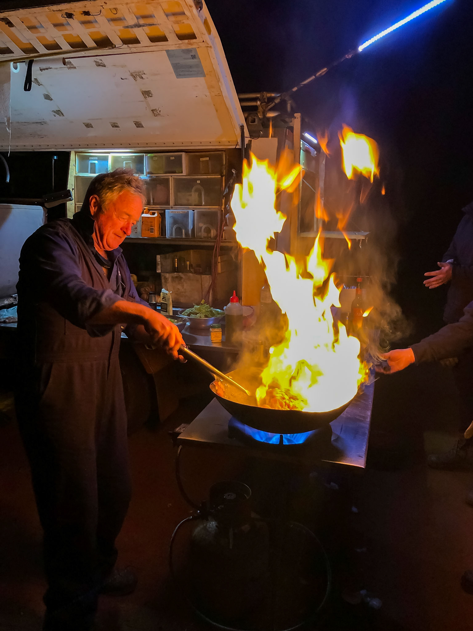 Andrew preparing our last camp dinner