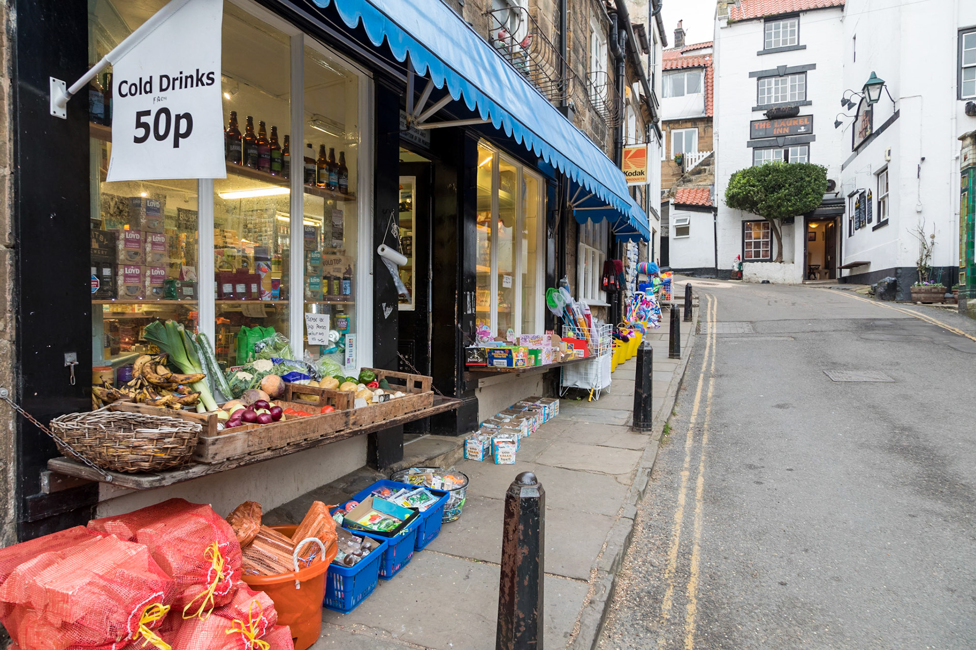 In Robin Hood's Bay, a small fishing village and a bay located in the North York Moors National Park.