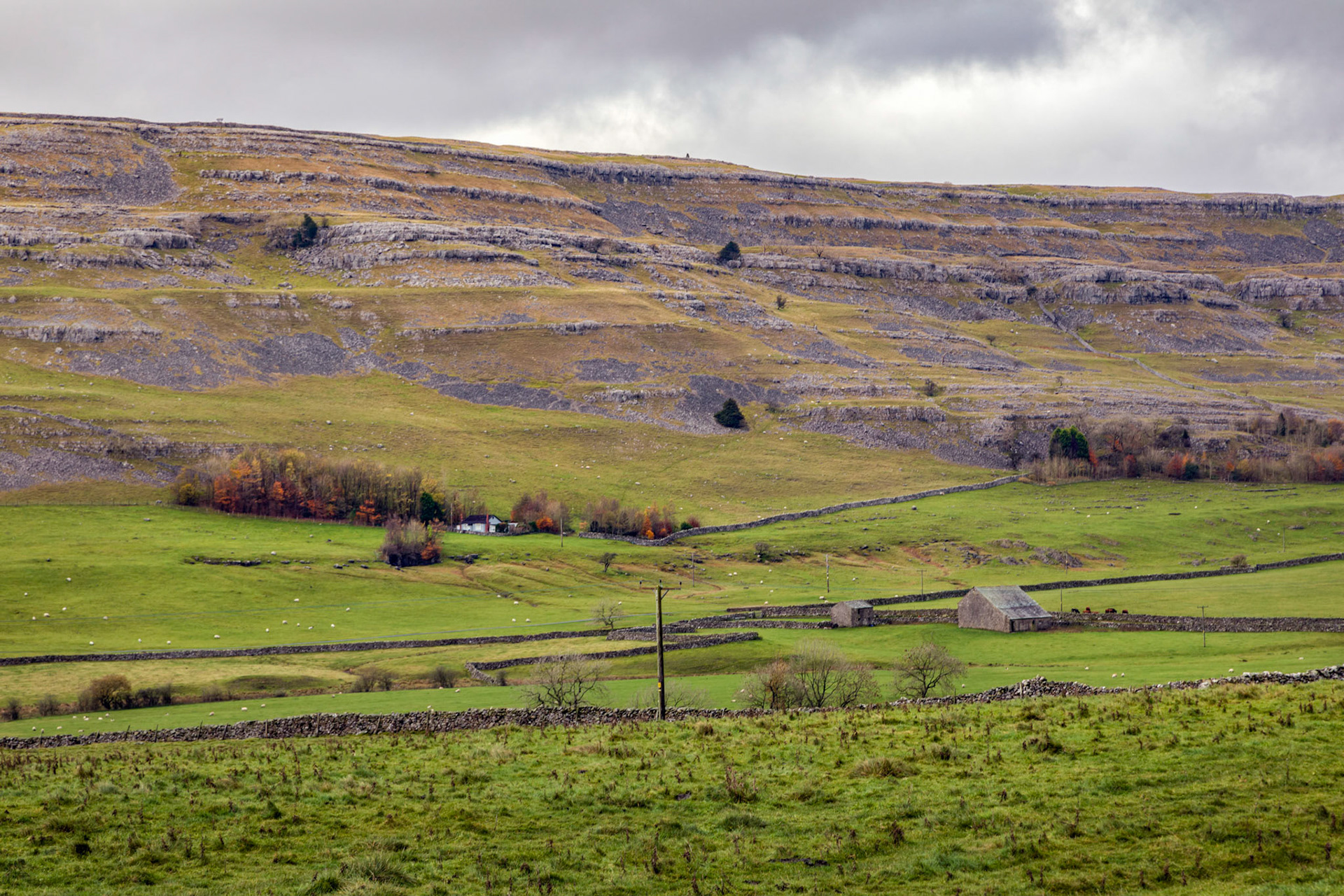 Driving on B6255 through the North Yorkshire Dales
