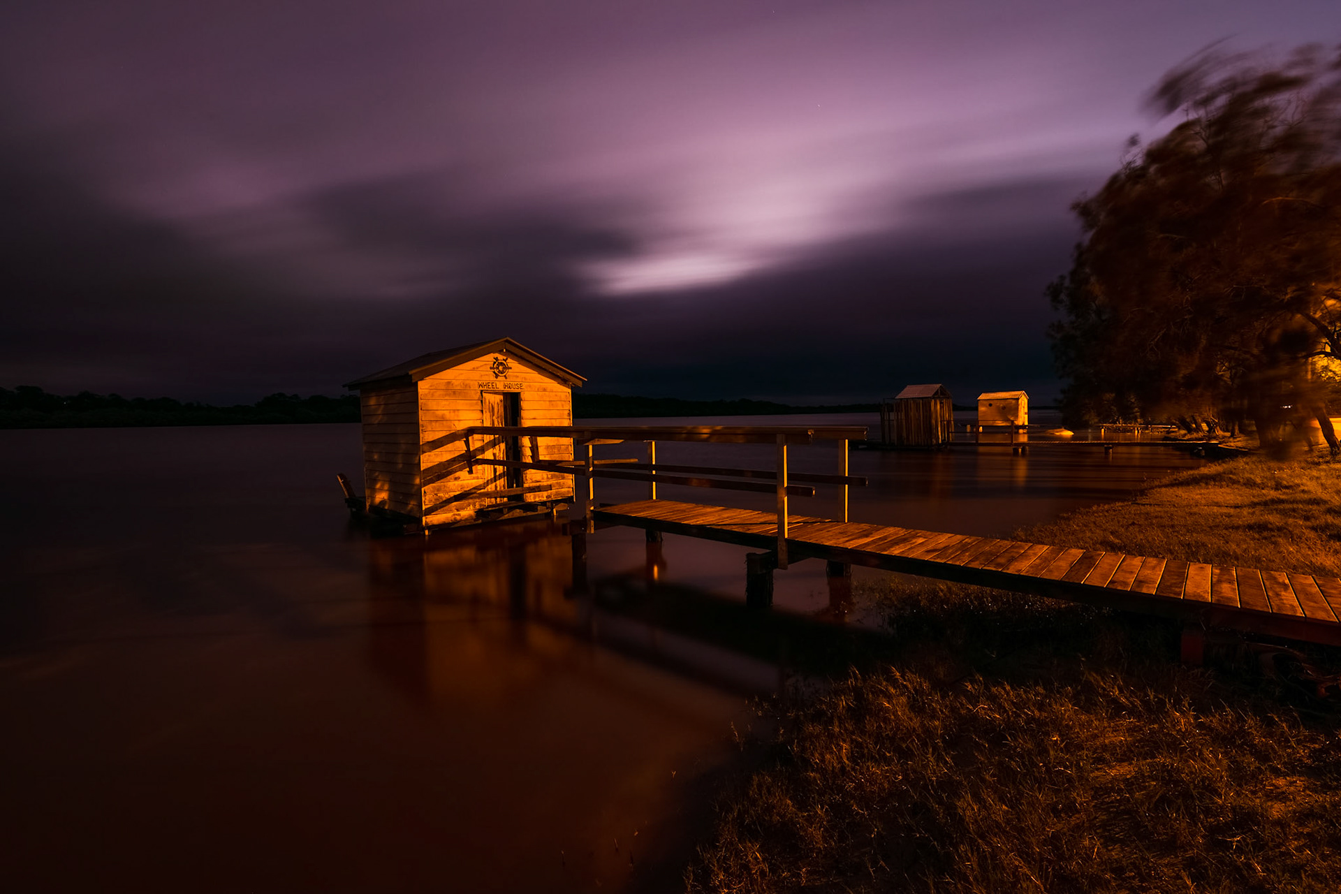 Pre-dawn at the Maroochy River boatsheds