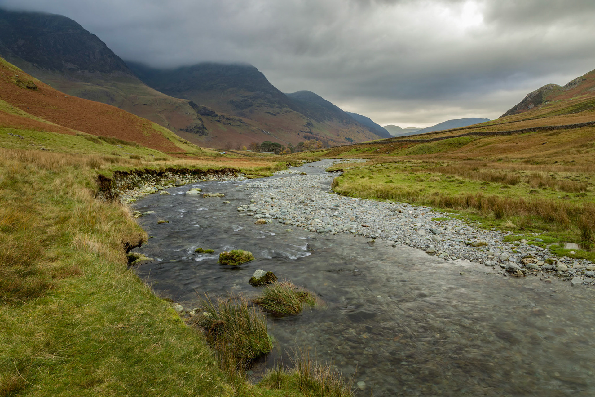 Gatesgarthdale Beck, flowing through the Honister Pass