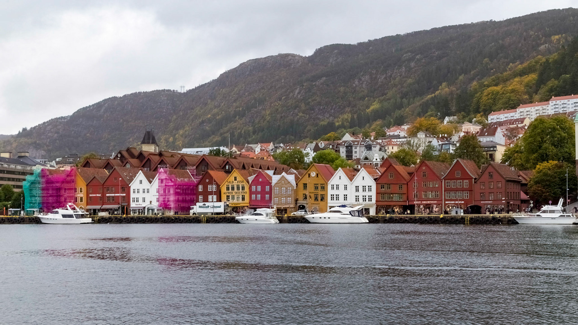 Bryggen, across Bergen harbour