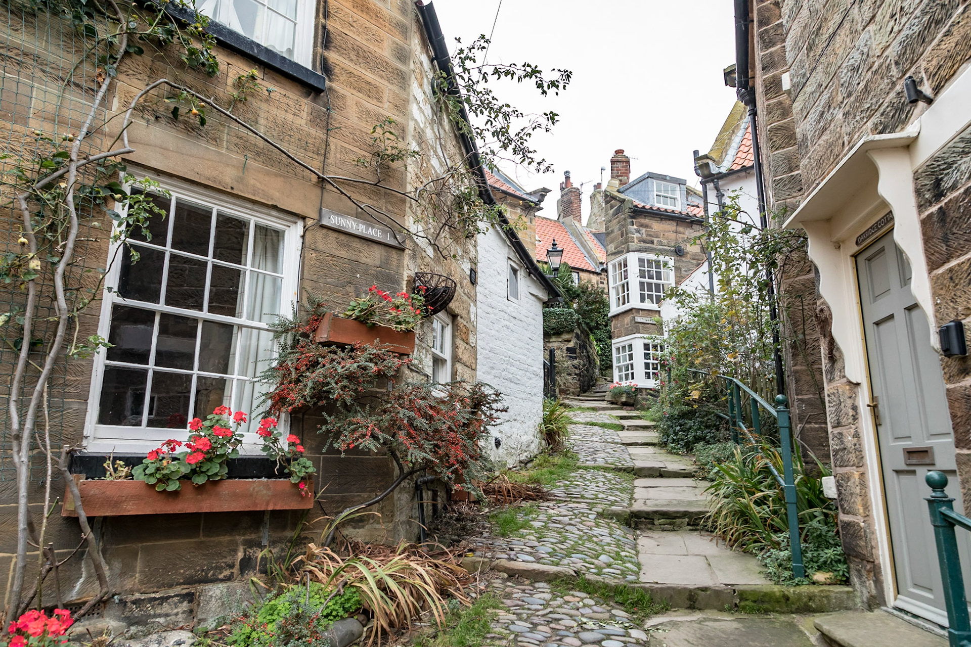 In Robin Hood's Bay, a small fishing village and a bay located in the North York Moors National Park.