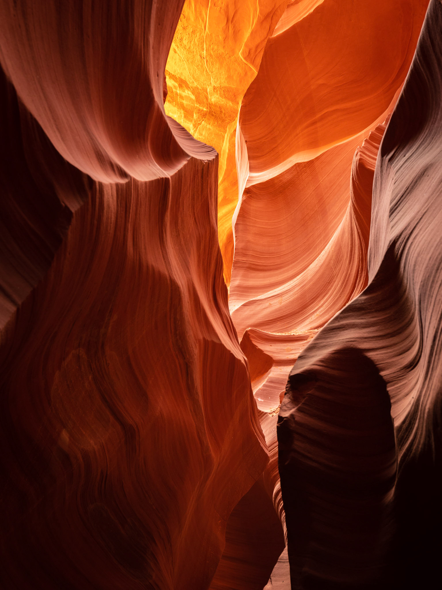 In Lower Antelope Canyon