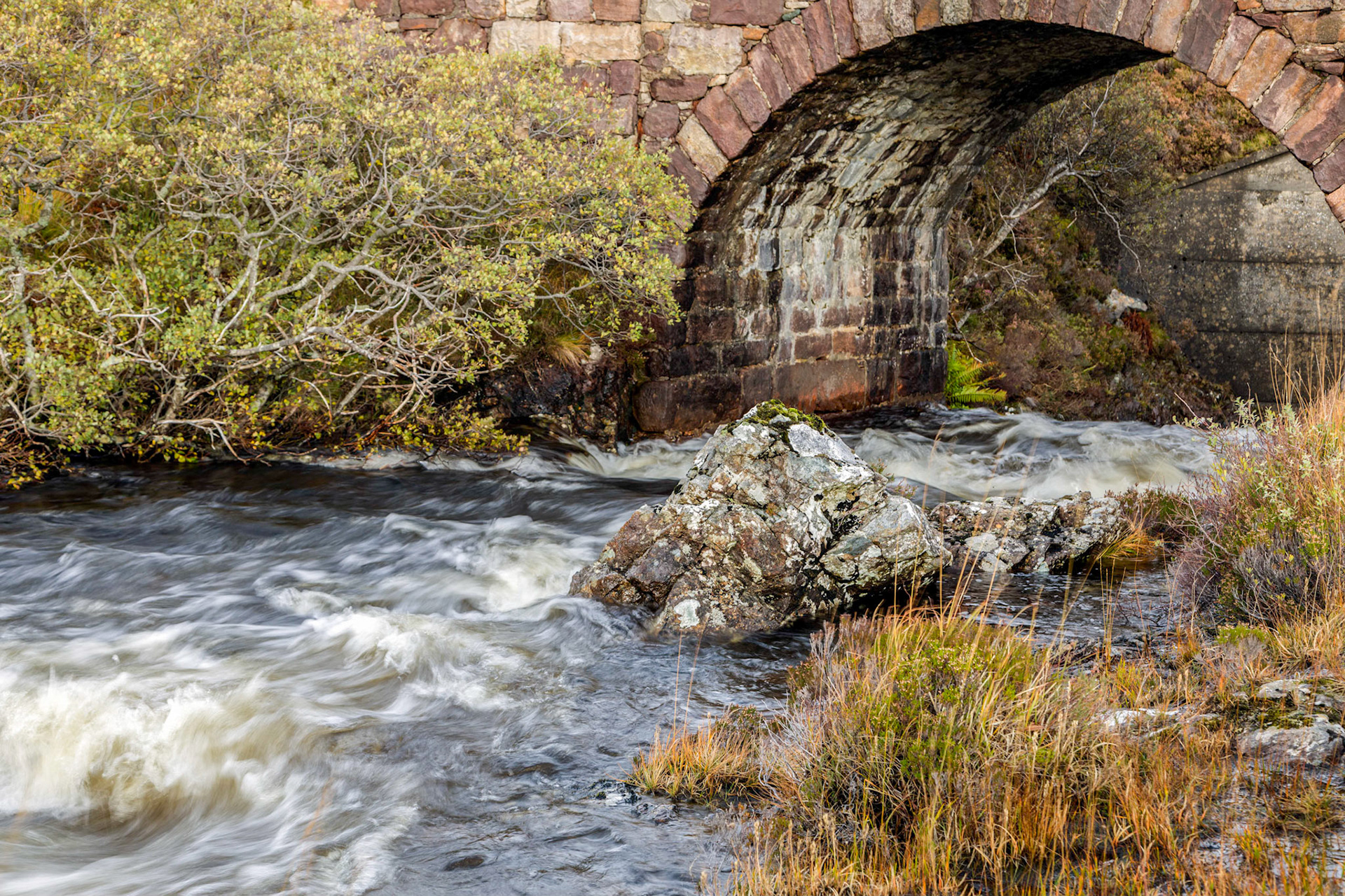 A bridge on A894 over a Highland stream
