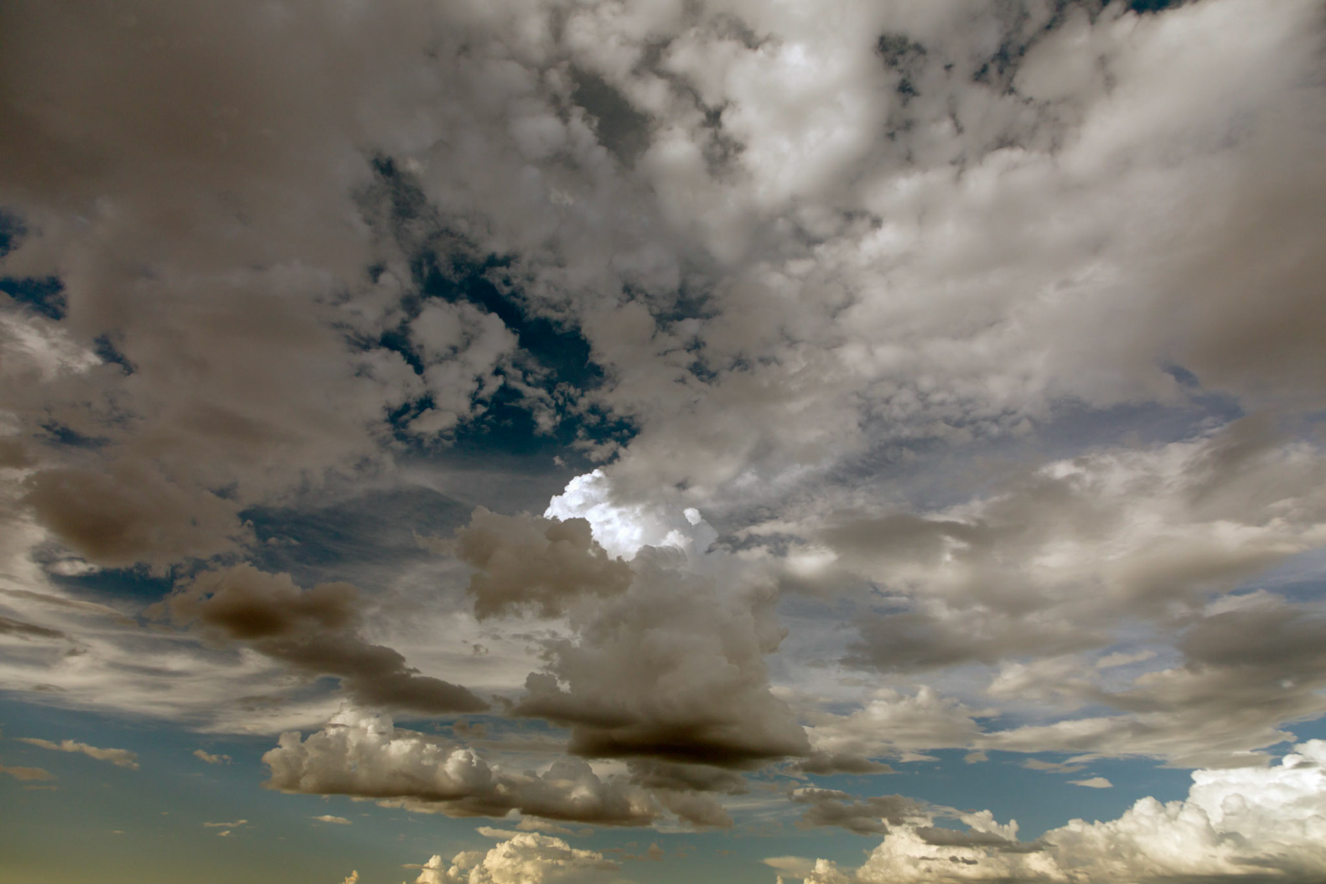 From the South Rim, Storm clouds nearby.