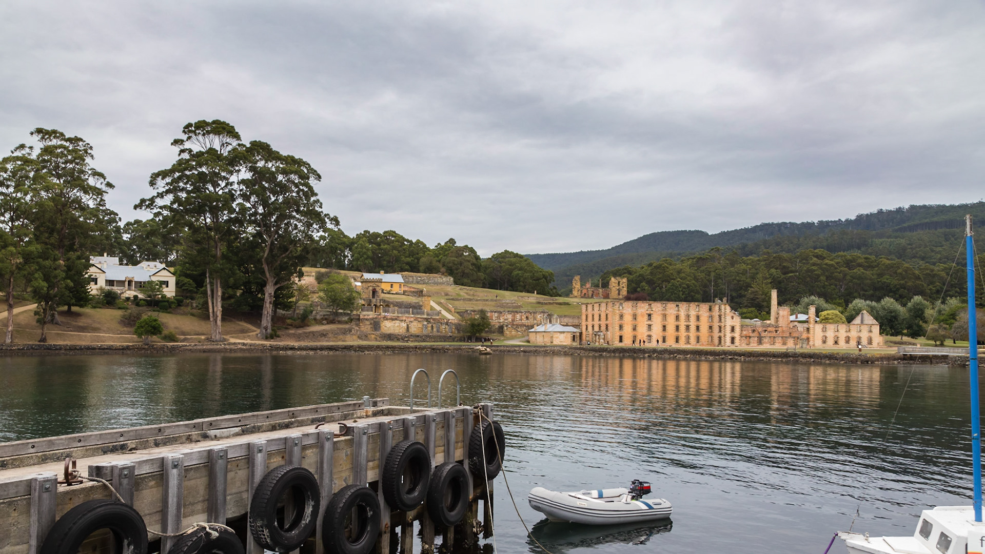 From the Ferry Dock on Mason Cove. Port Arthur Historic Site