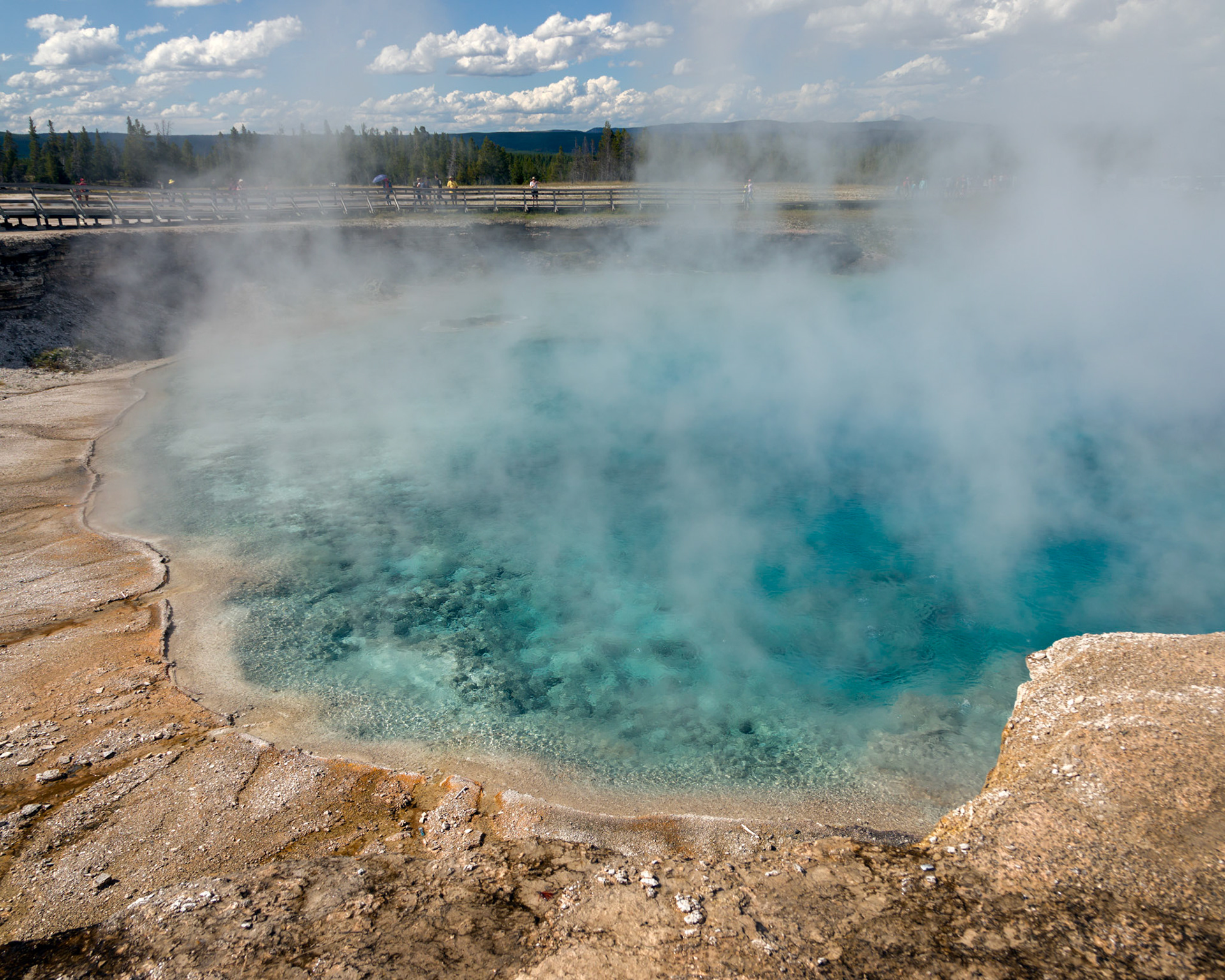 Excelsior Geyser Crater. Midway Geyser Basin, Yellowstone National Park, Wyoming.