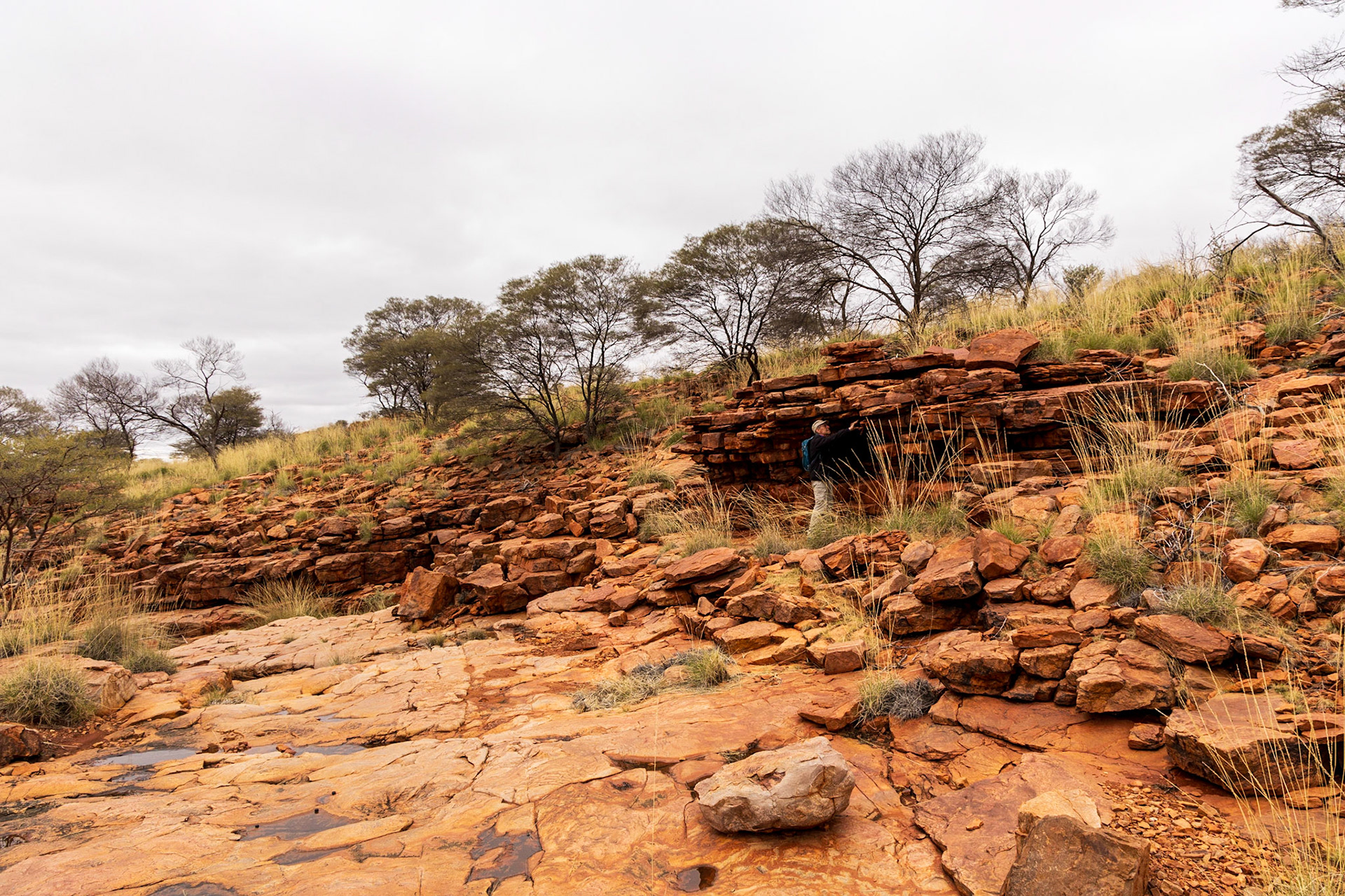 Finding remnant ancient rock art, vicinity of Munderri Outstation