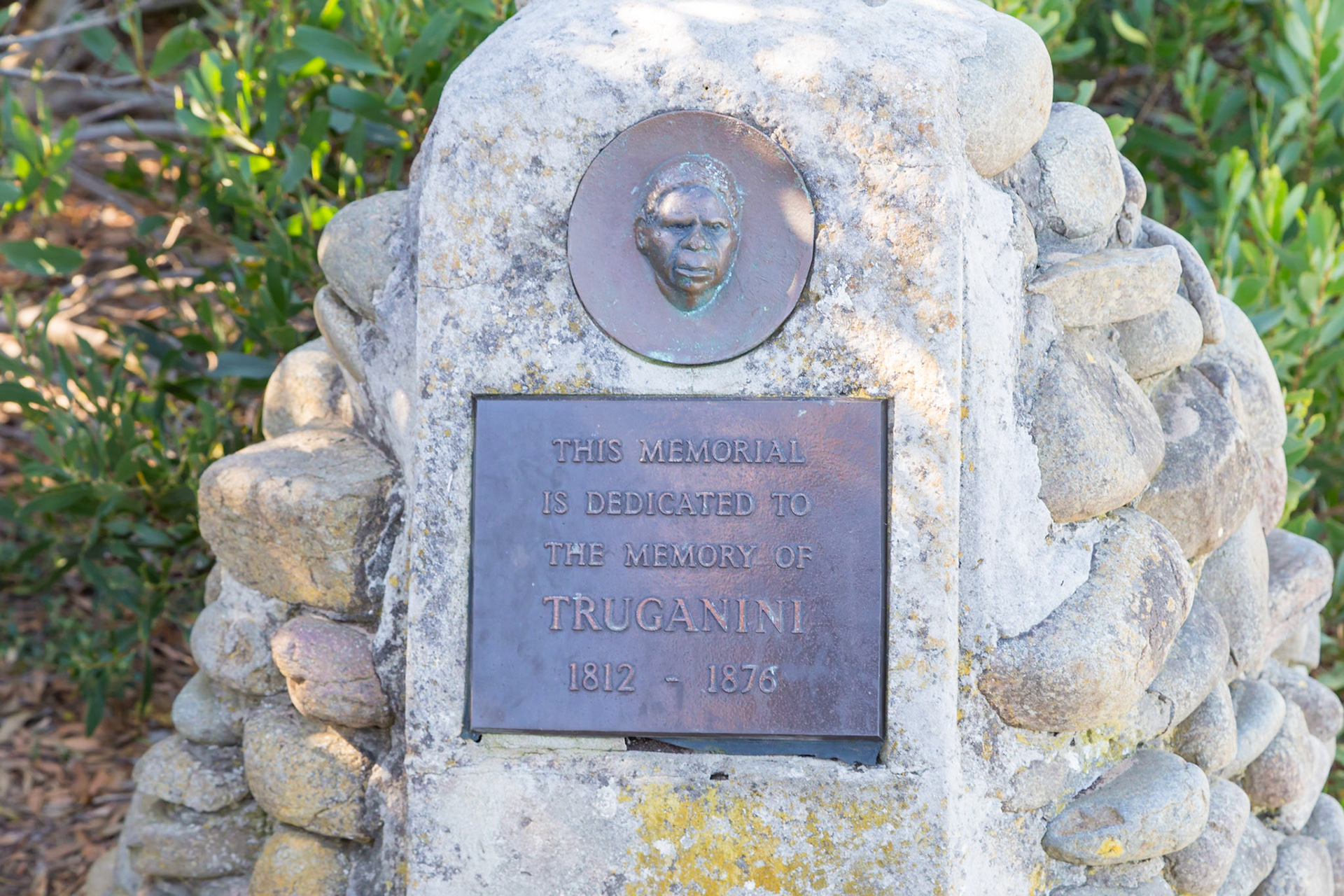 At The Neck, commemorating Truganini, a Bruny Island Aboriginal.