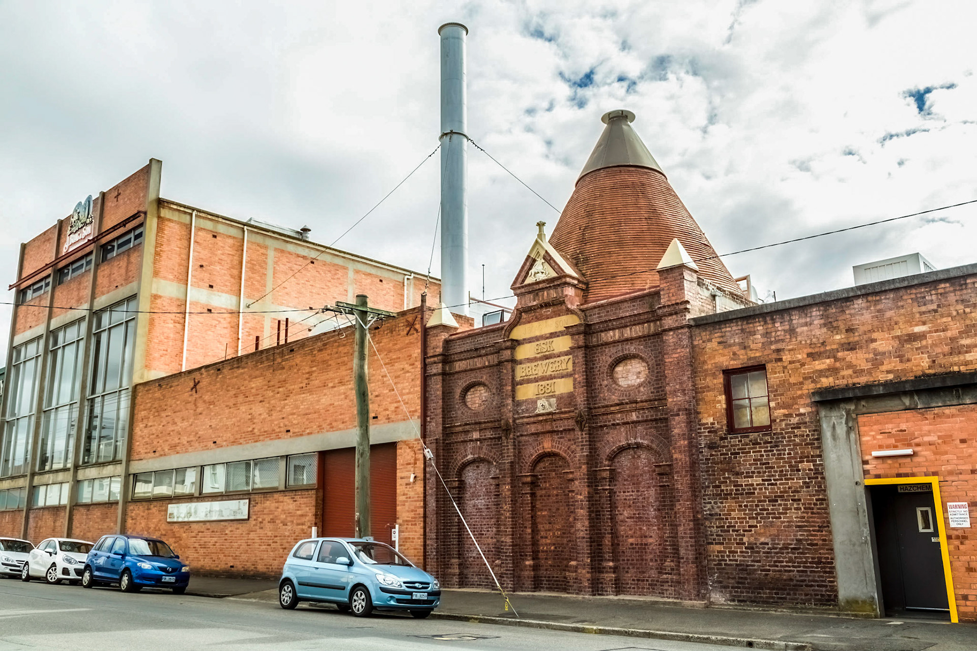Brewery Oast House. Esk Brewery, established 1881 b yJames Boag.