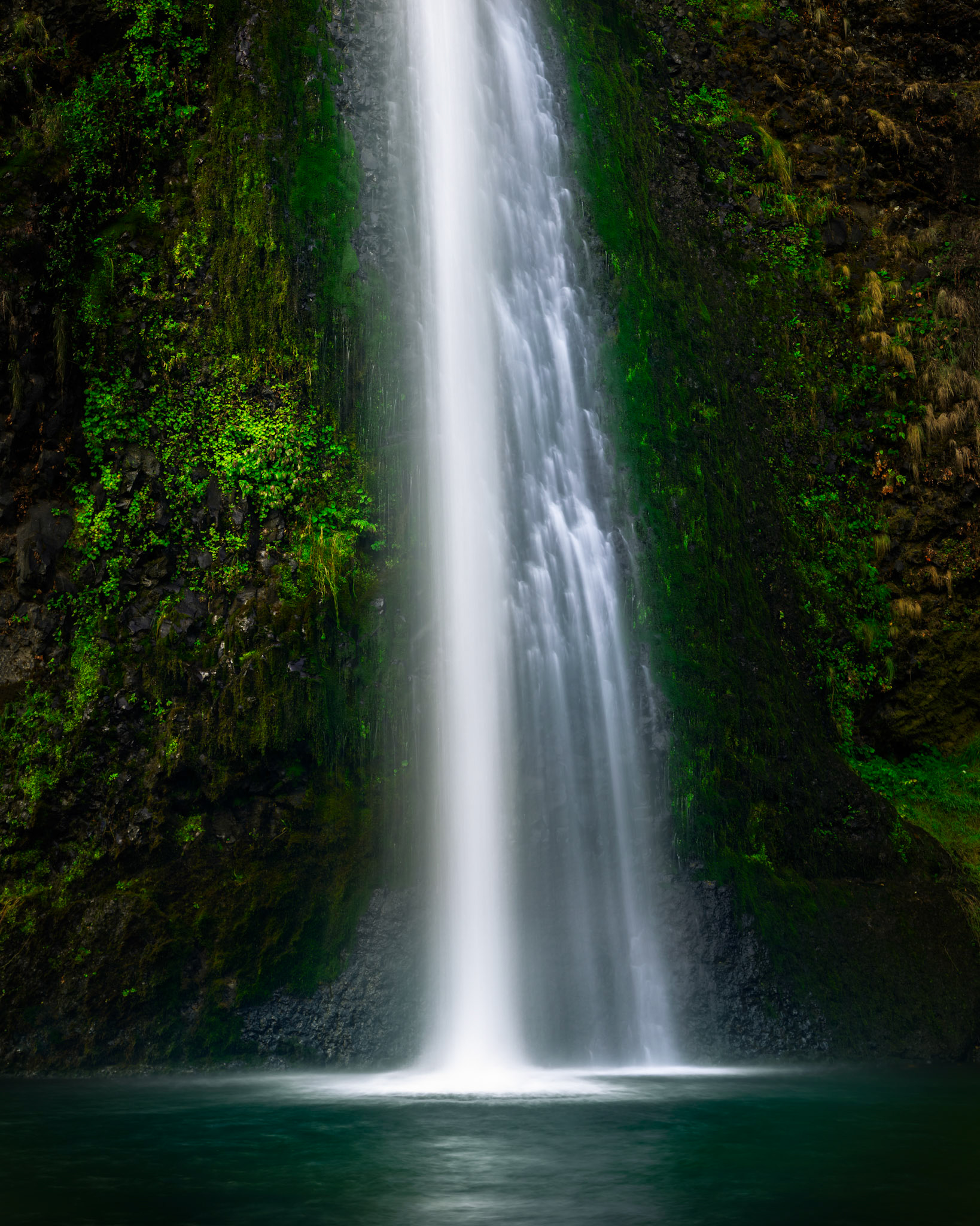 Horsetail Falls; at the base of the falls