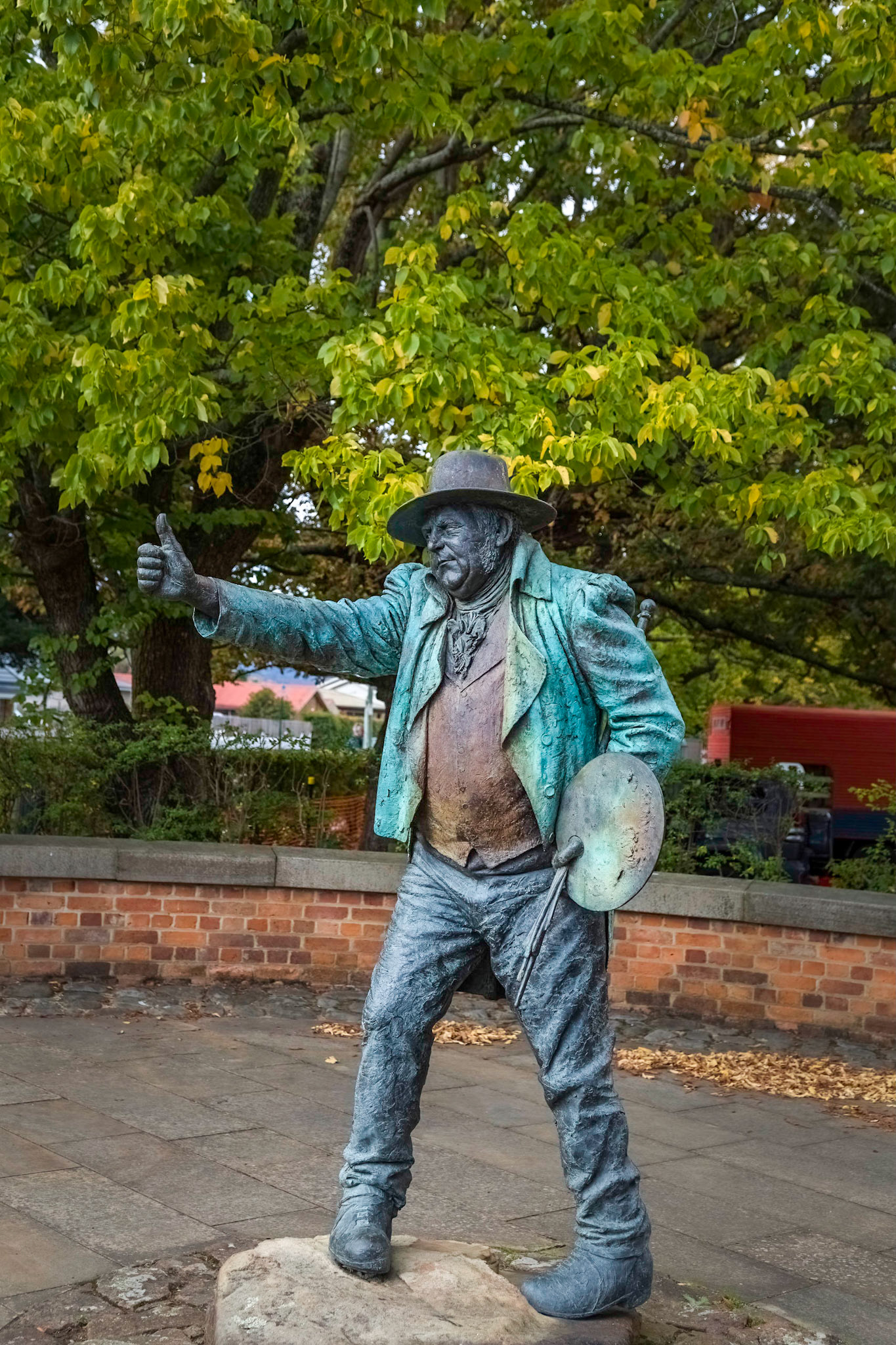 Evandale; statue of sculptor John Glover (2004) by Peter Corlett