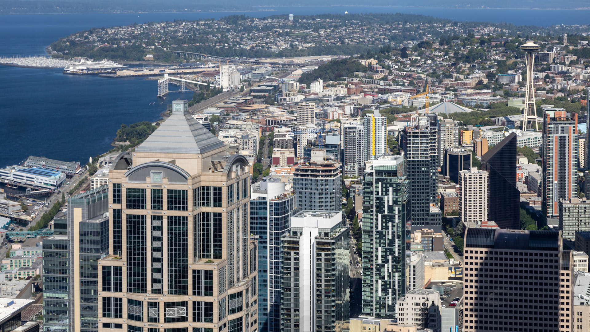 From Sky View; CBD to the North, with Space Needle