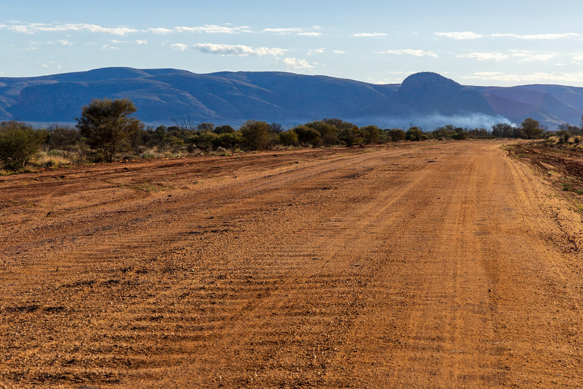 Campfire Smoke, MacMeikan Range, Great Central Road