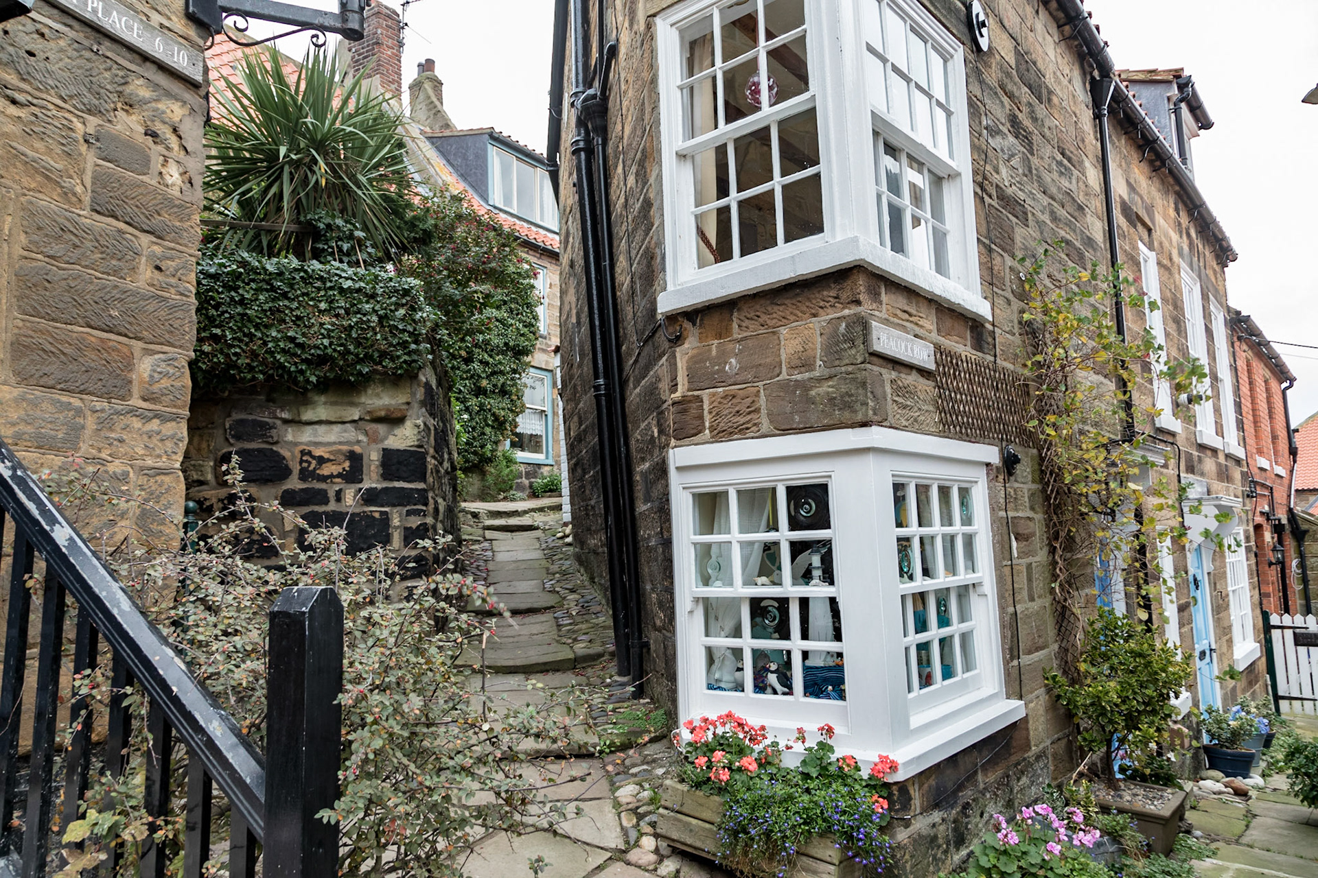 In Robin Hood's Bay, a small fishing village and a bay located in the North York Moors National Park.