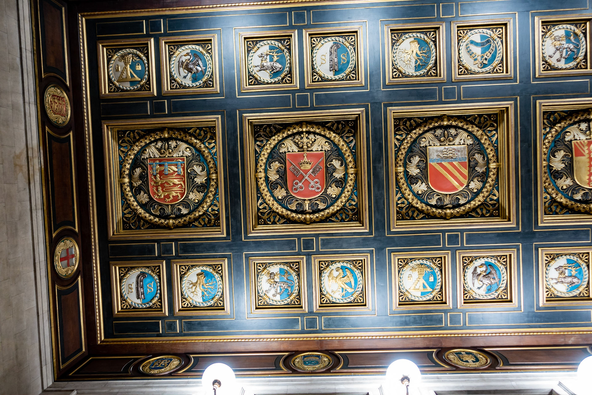 Section of Ceiling in the Library Foyer