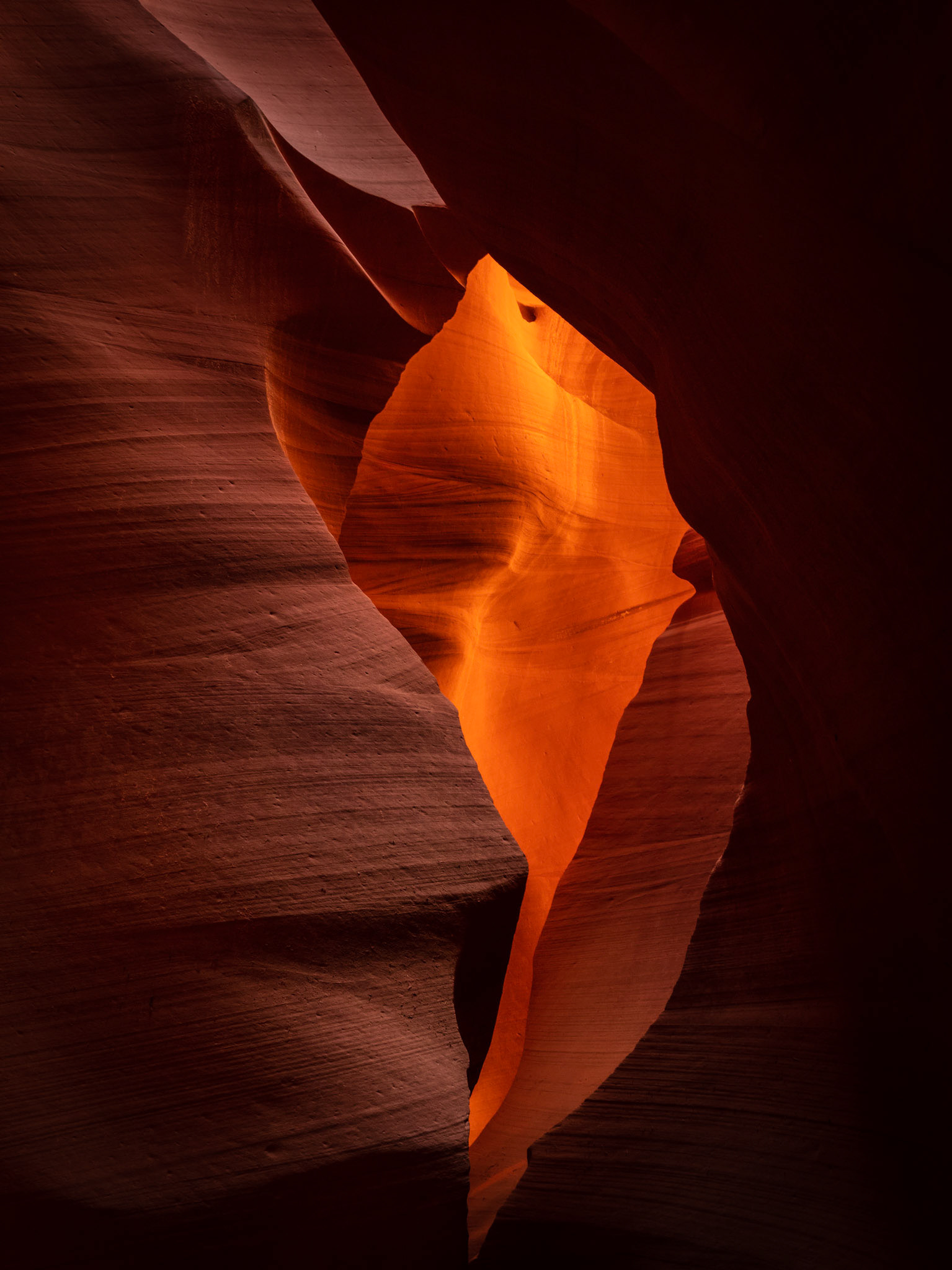 In Lower Antelope Canyon