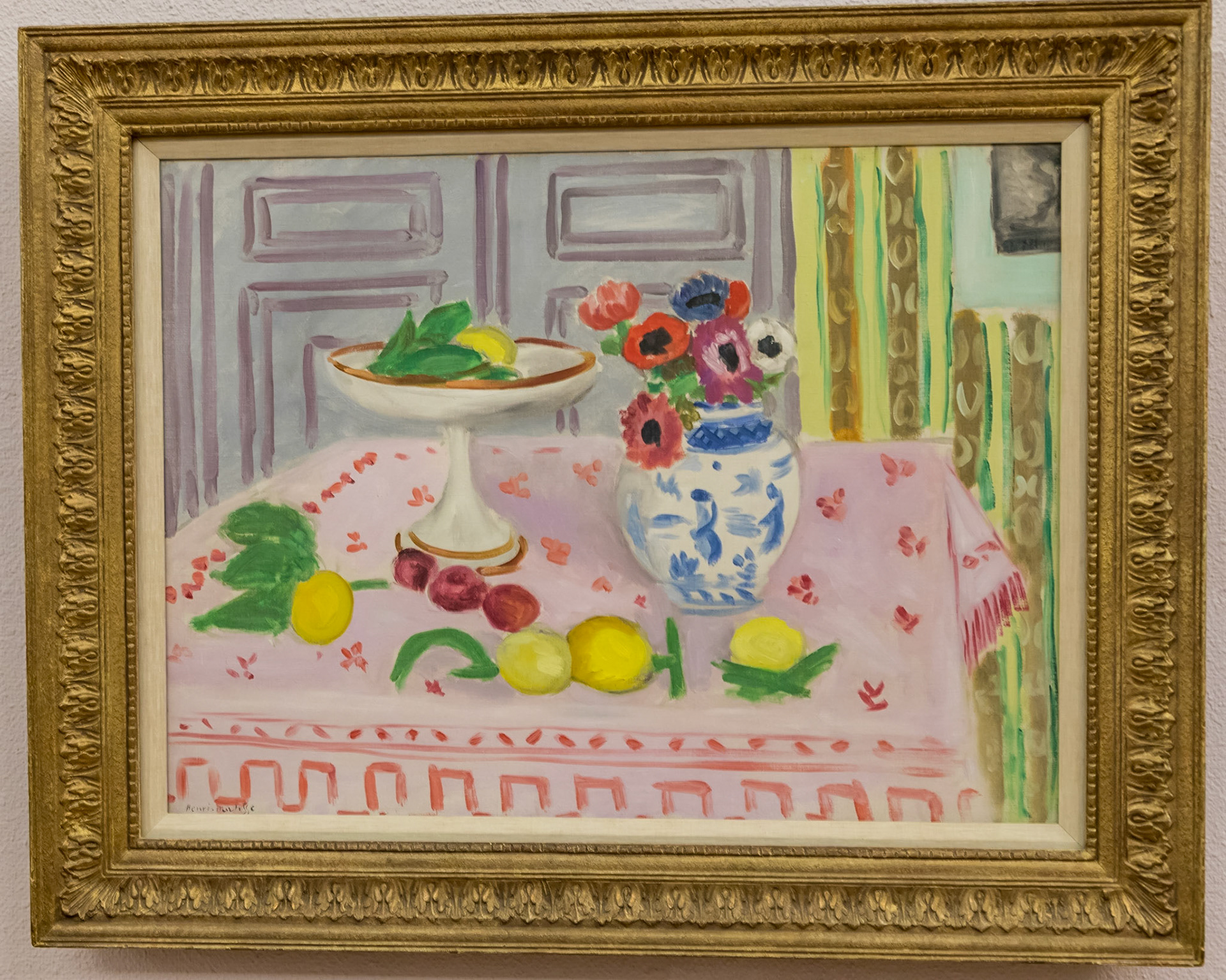 The Pink Tablecloth. Henri Matisse. In the Kelvingrove Art Gallery & Museum