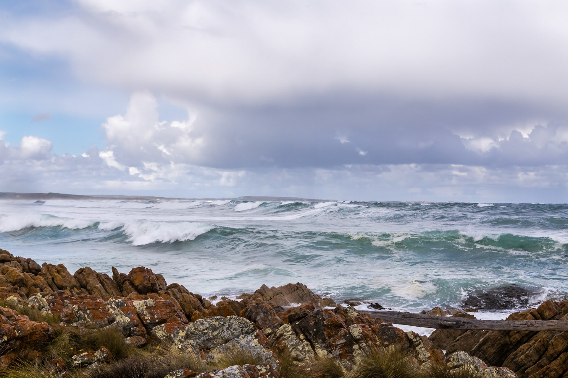 West Point. A popular surfing spot renowned for its big waves. Too rough on this day though.