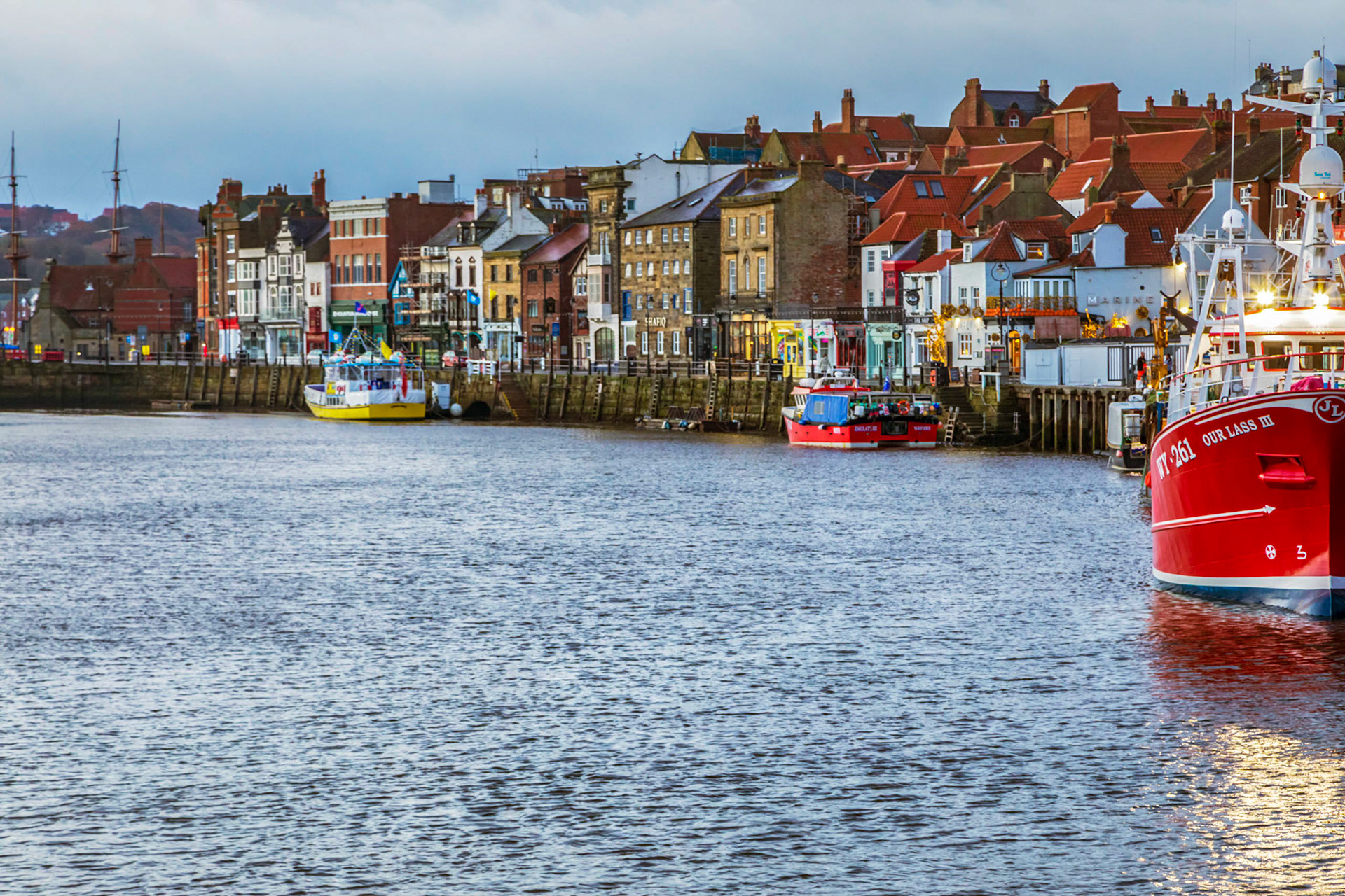 Early morning light on the harbour town of Whitby