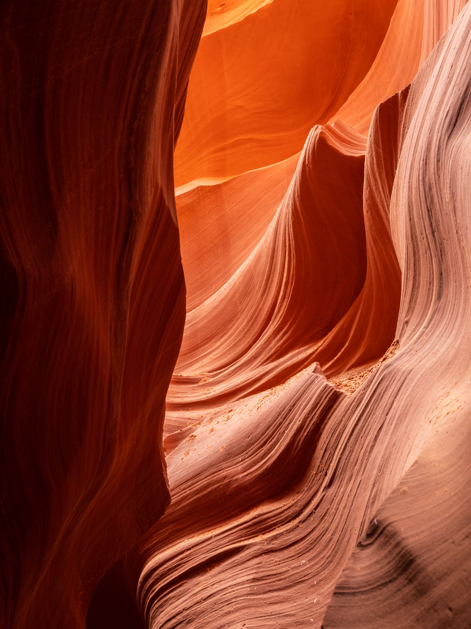 In Lower Antelope Canyon