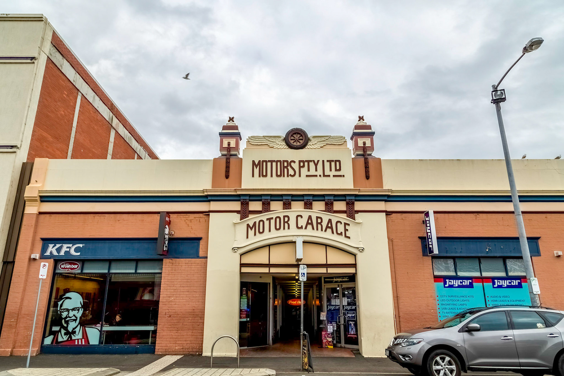 Motor Garage - retained art deco facade
