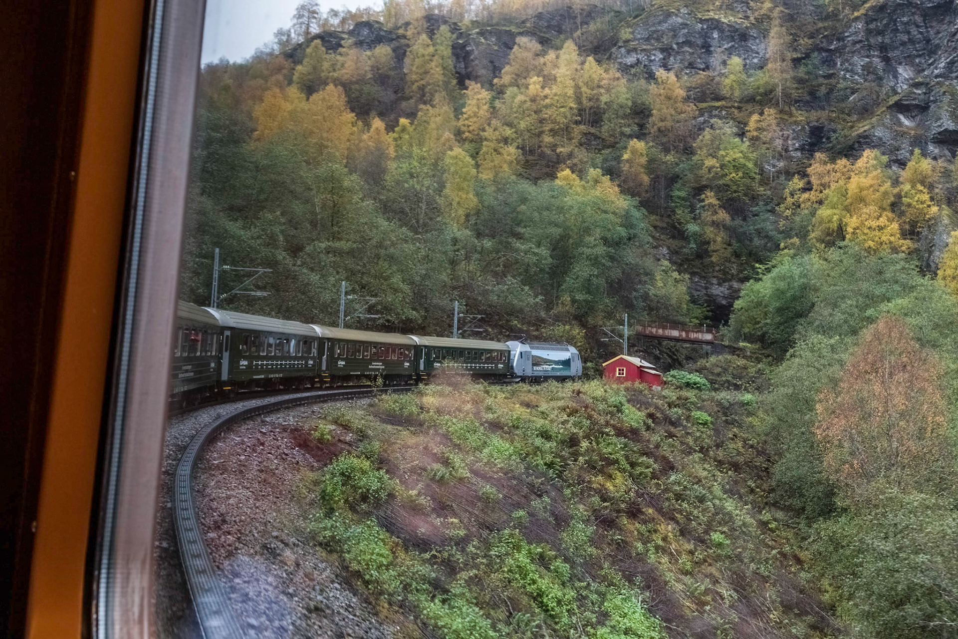 A view from the Flåm Railway