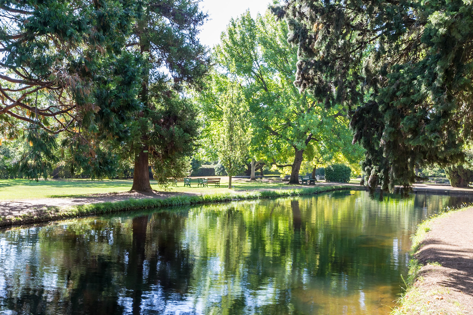 Rainbow Trout Pond. At SALMON PONDS Heritage hatchery and gardens.