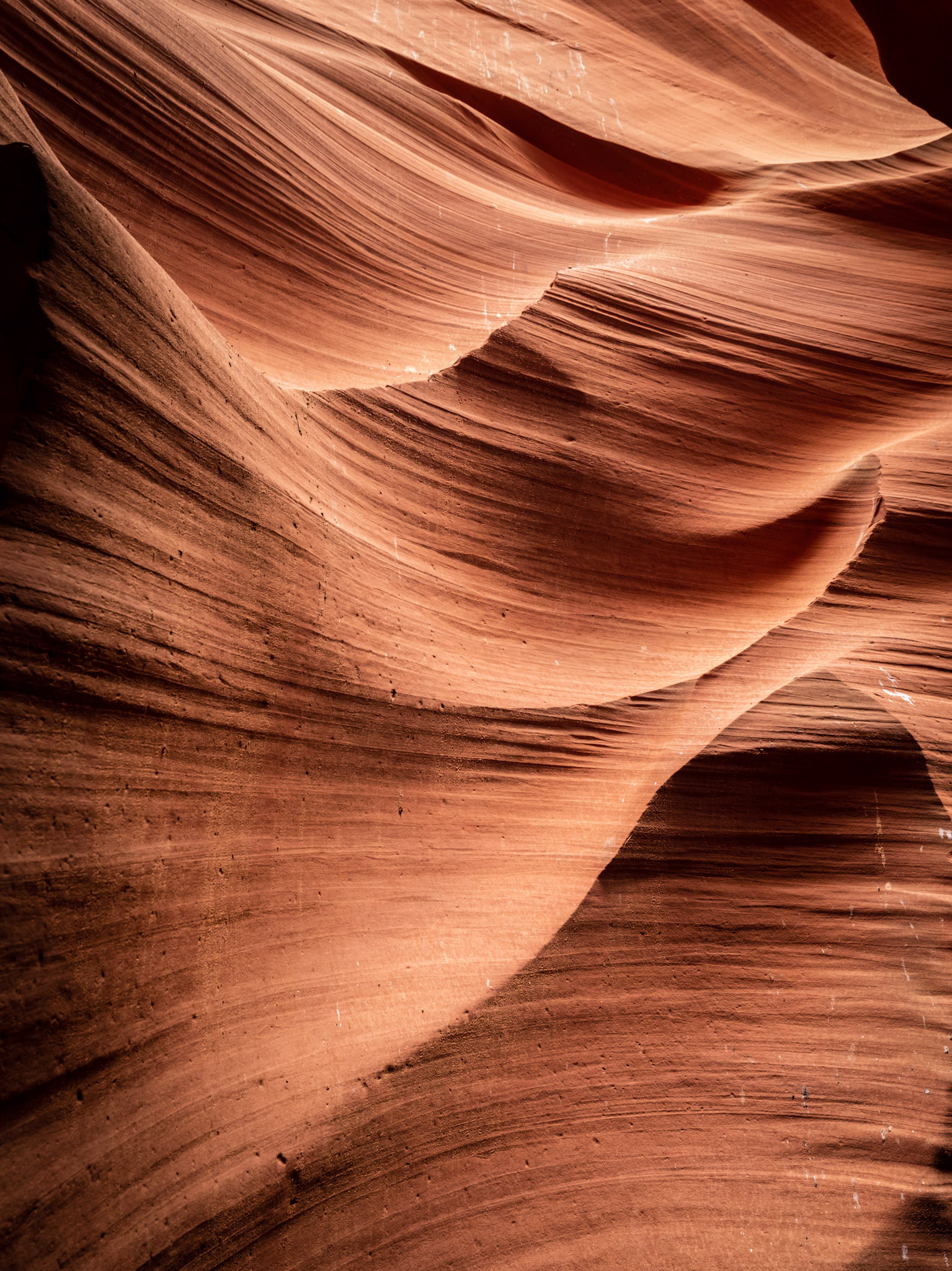 In Lower Antelope Canyon