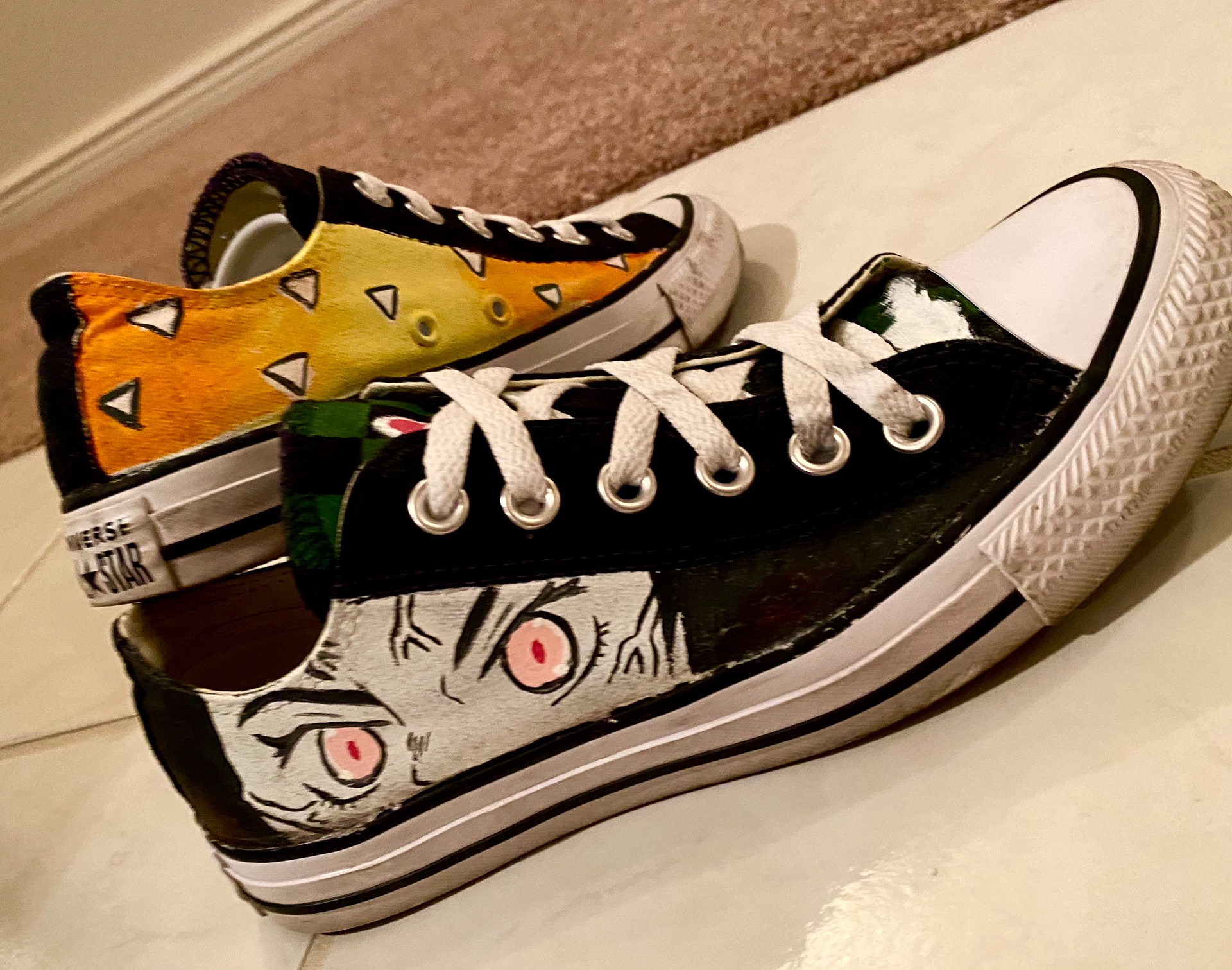 2020, Demon Slayer Painted Converse