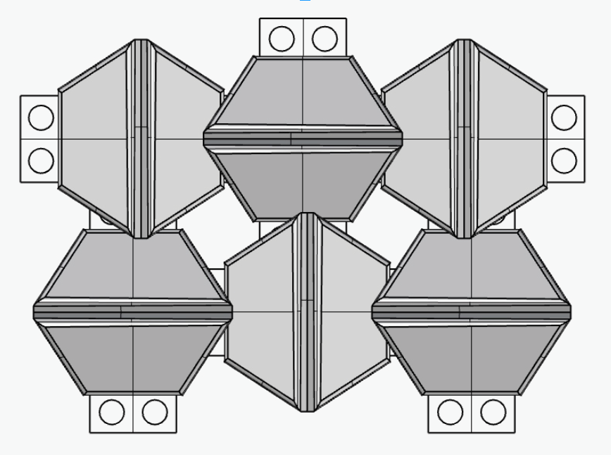 3d rendering of linkable parts for railing