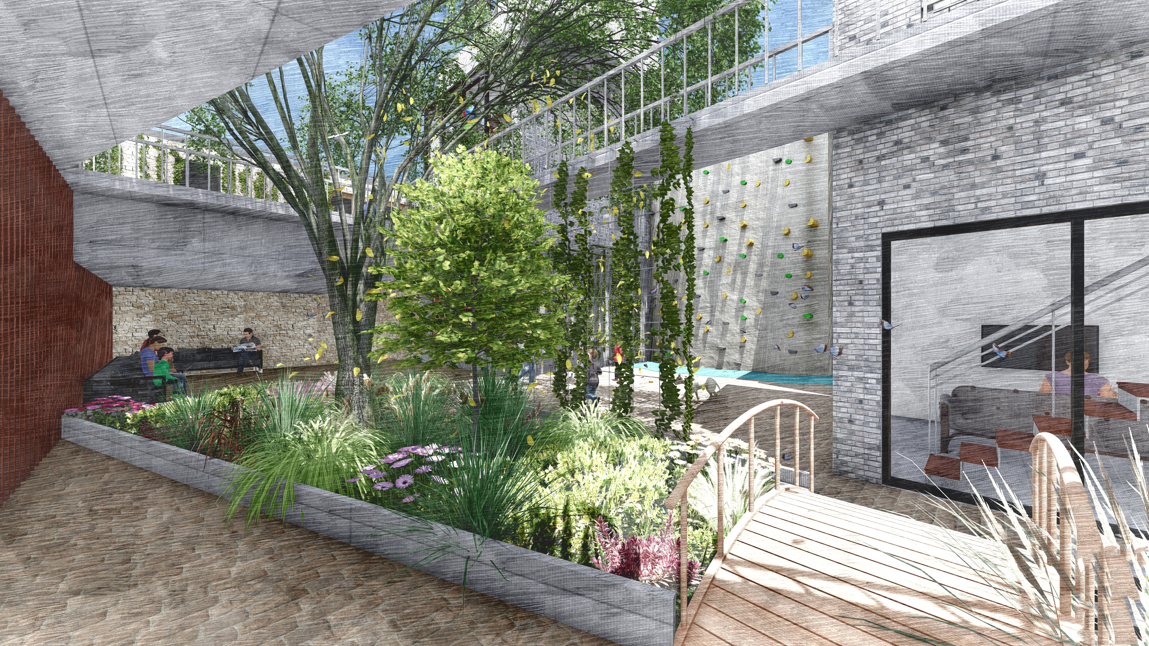 EXTERNAL COMMUNAL SPACE WITHIN THE LOT