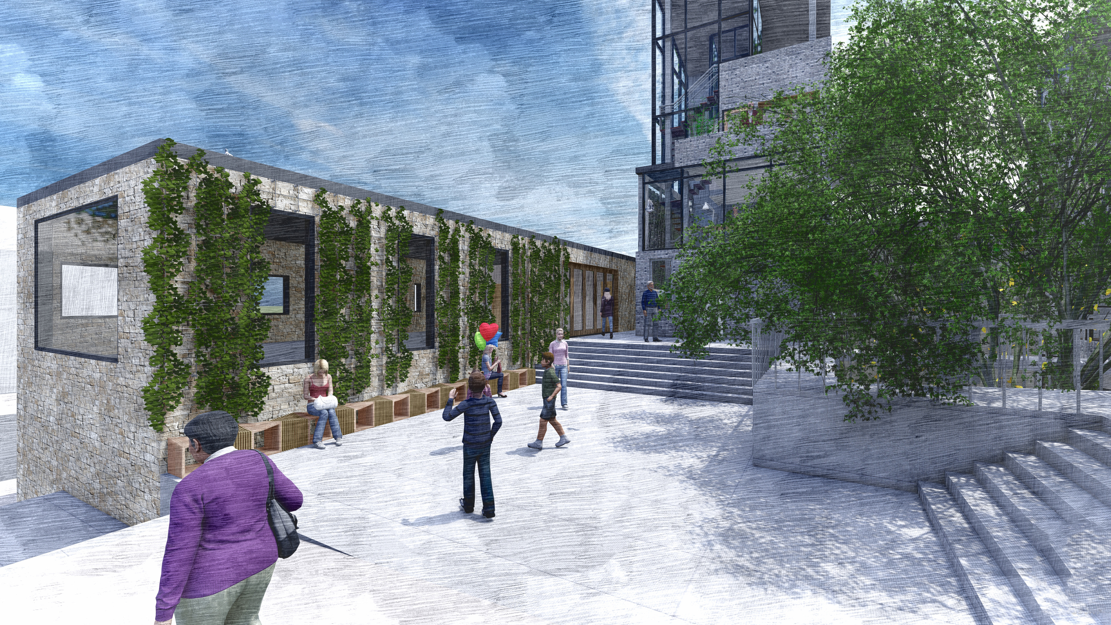 EXTERNAL COMMUNITY SPACE WITHIN THE LOT