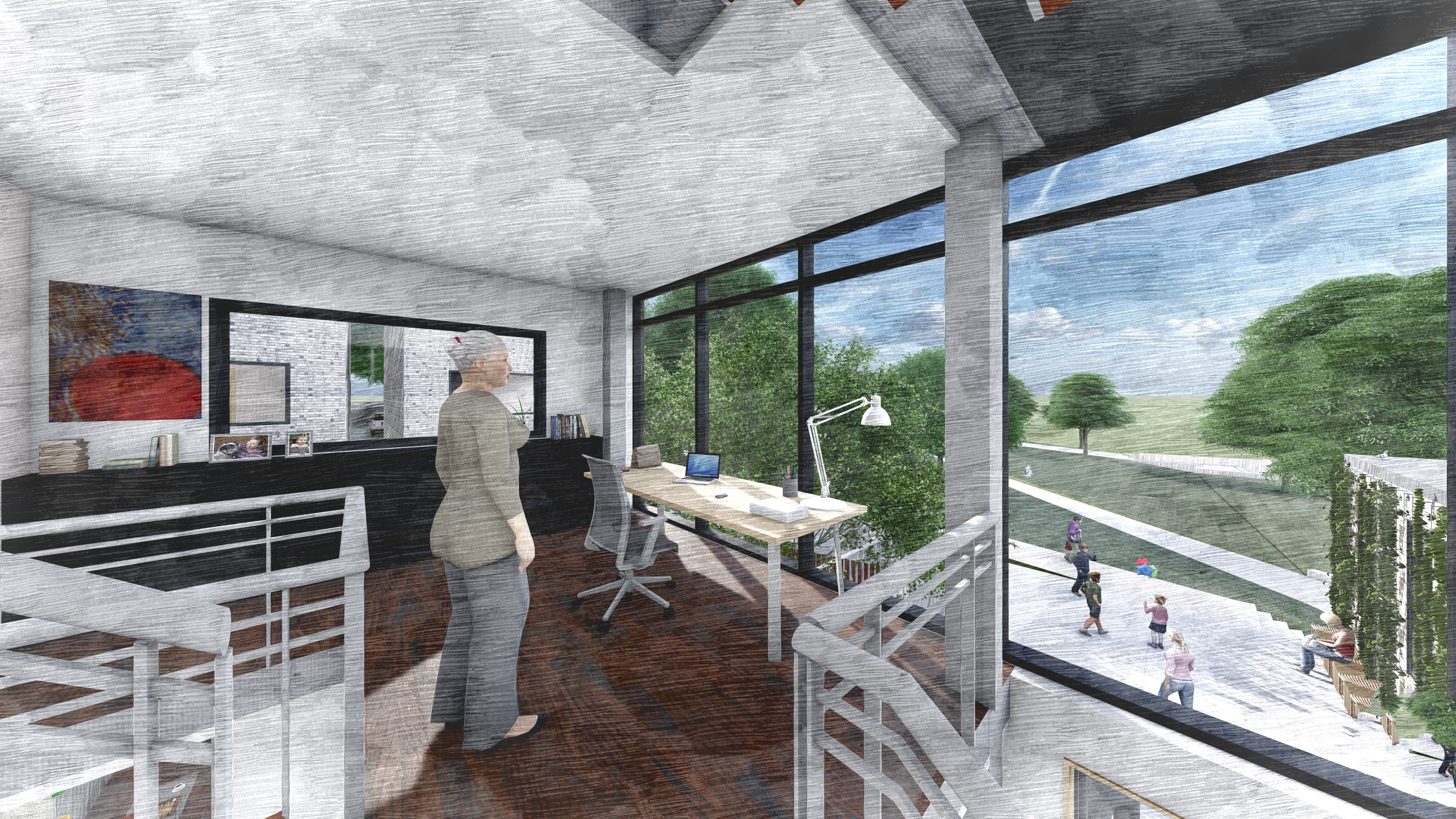 RESIDENCE 3 INTERNAL STUDIO OVERLOOKING HOLLIS PARK