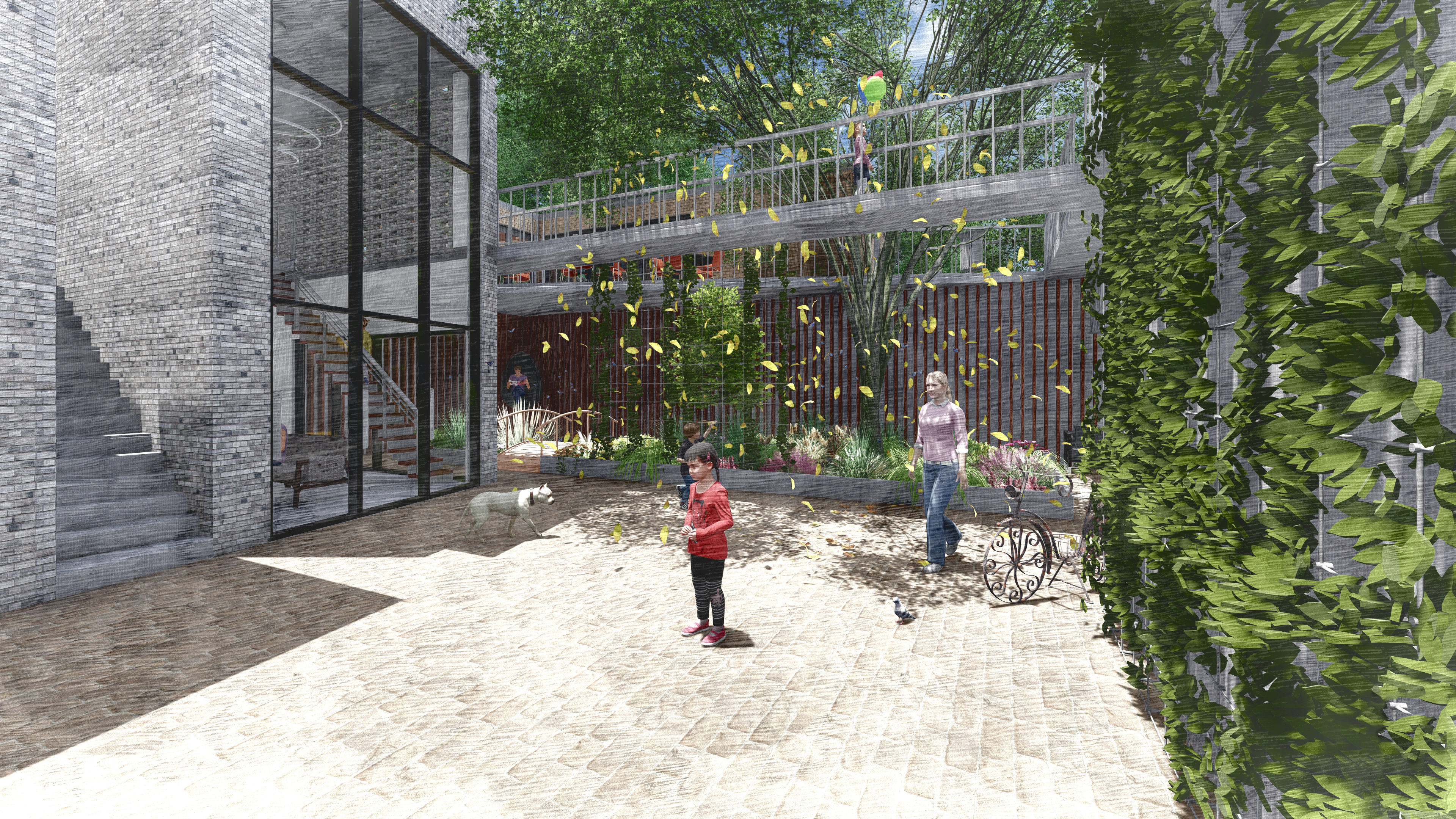 EXTERNAL COMMUNAL SPACE WITHIN THE LOT