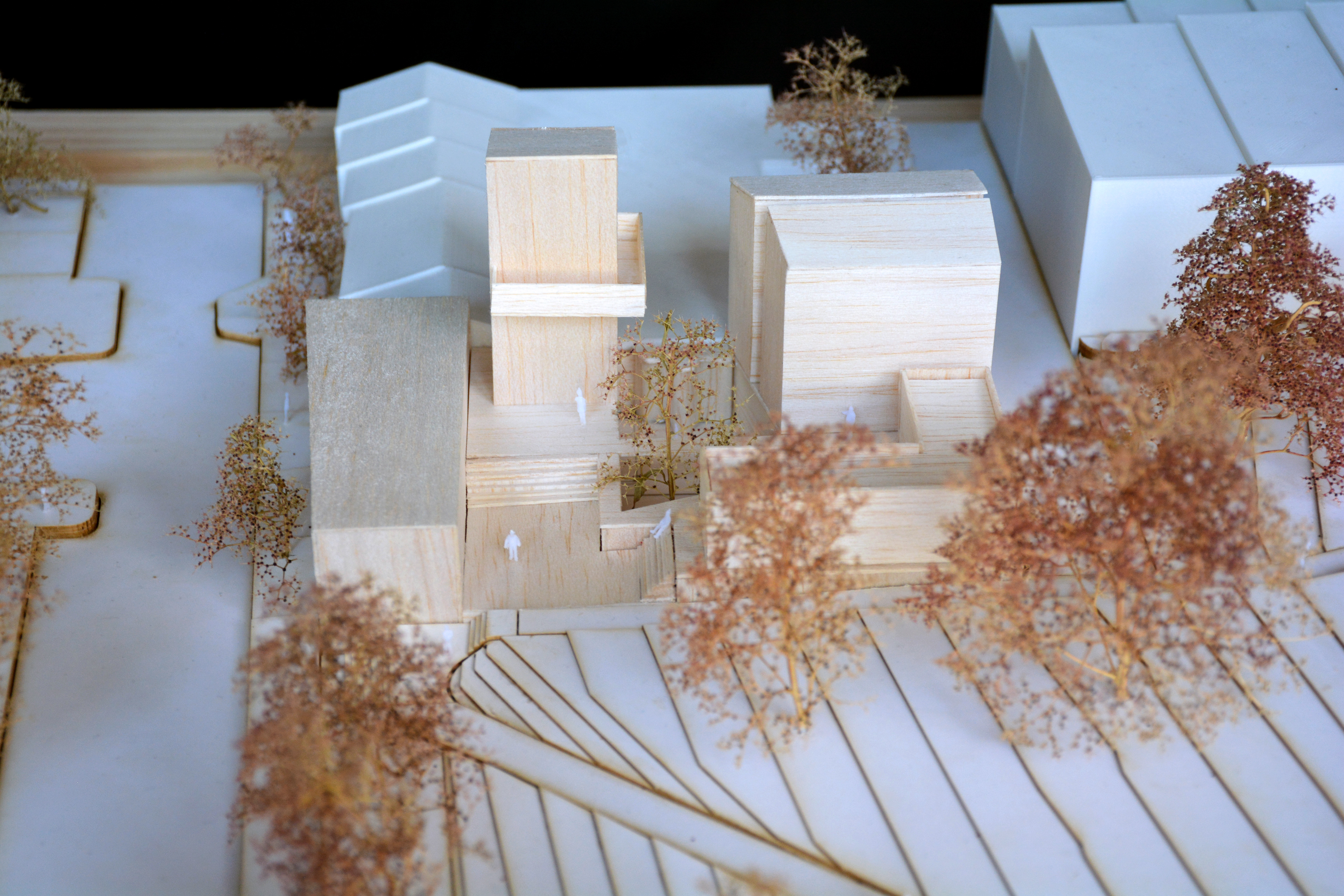1:200 SITE MODEL VIEW FROM HOLLIS PARK
