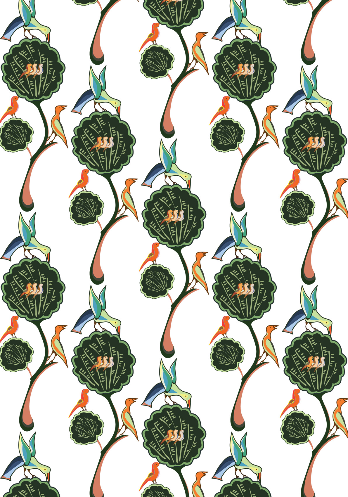 Pattern designed with Armenian Ornaments created by Painter Harapet in 1649