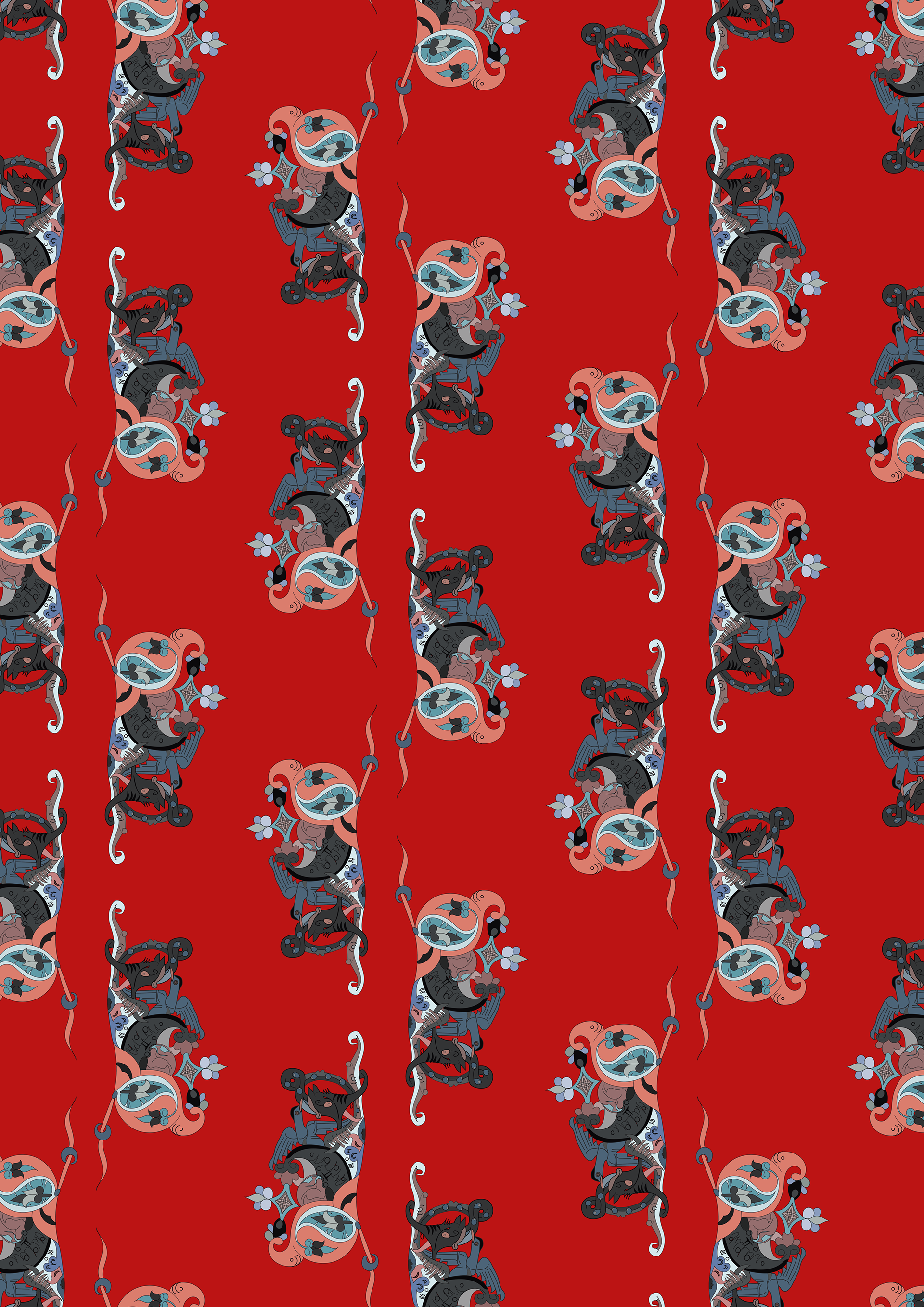 Pattern designed with Armenian Ornaments created by Painter Stephanos in 1200-1202