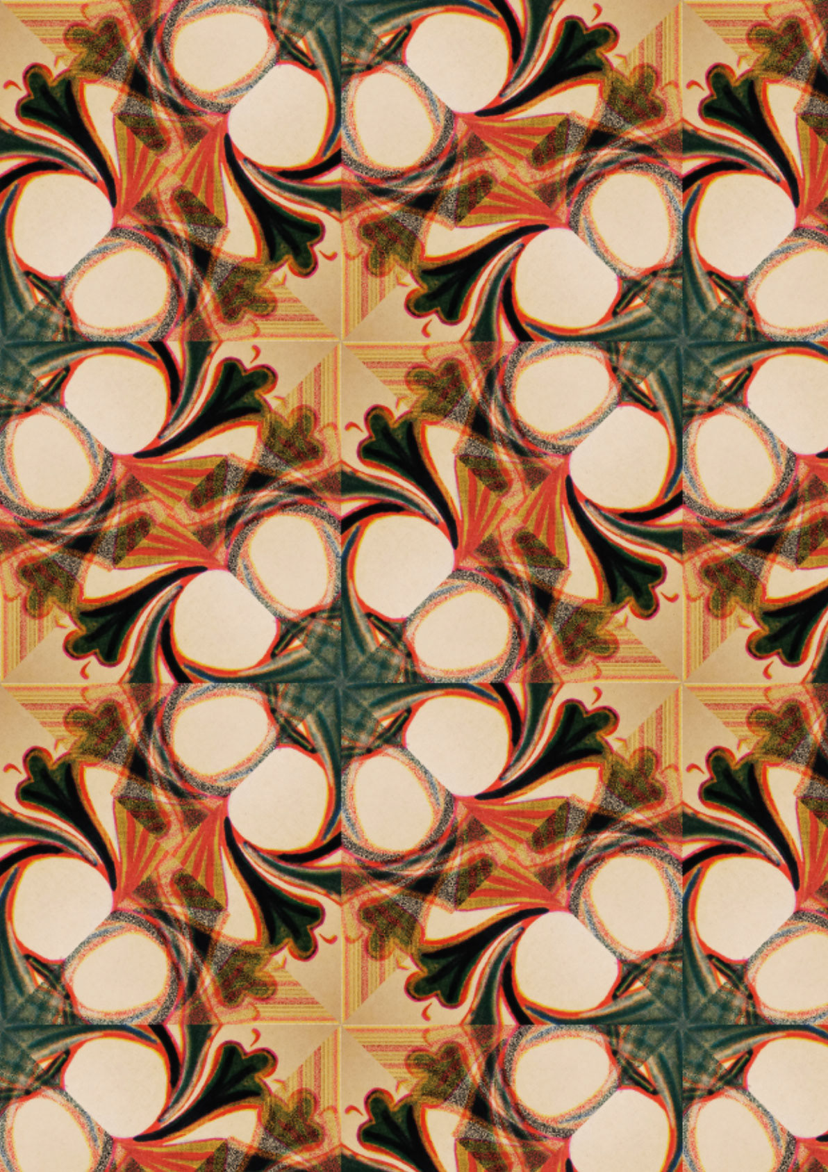 Fabric pattern created with Armenian Ornaments painted by Momik in 1292