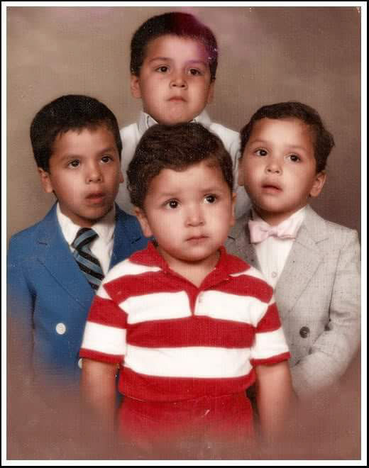 That's me at the bottom—Cesar on the right, Edgar on the left, and Damian on top.