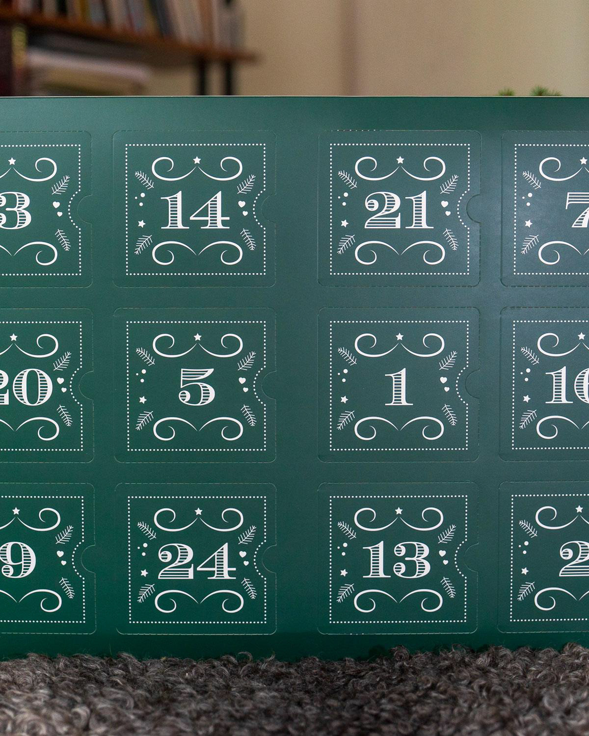 Teadventskalender luckor