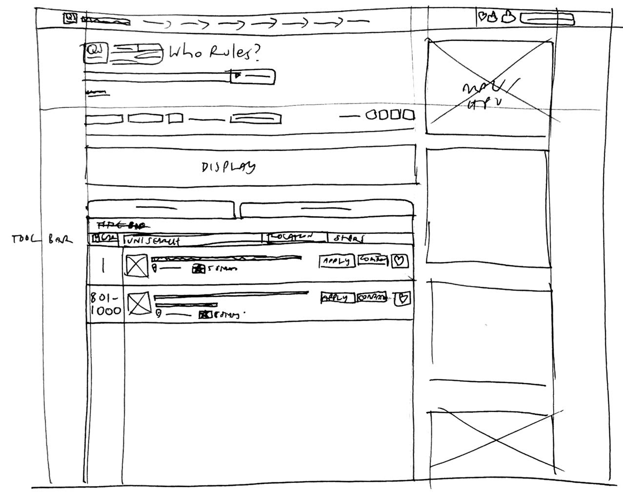 Paper prototype - w/ RH column - Desktop