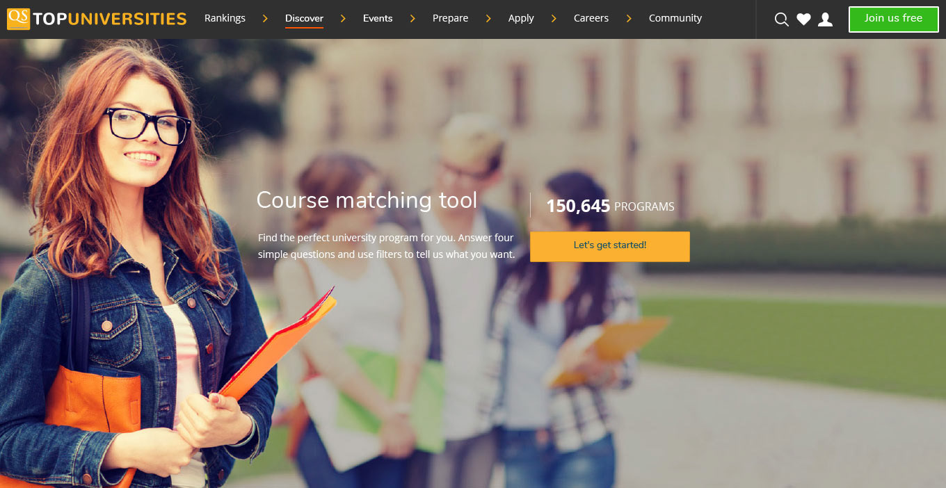 Landing page - Matching tool v1 (2017 launch)
