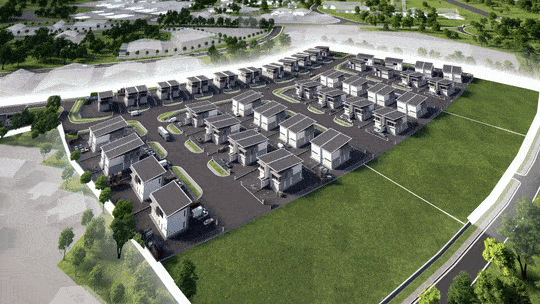 manipulated view, sky, vehicles + graphics