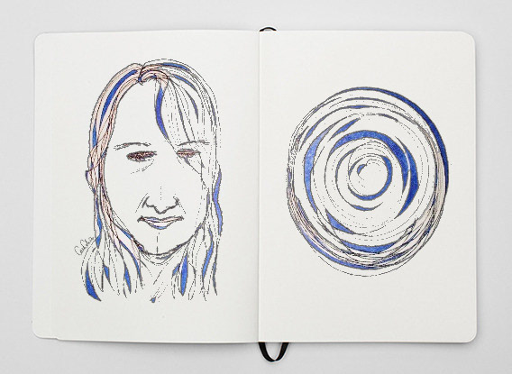 The Head and the Headache, 2013. paint and marker