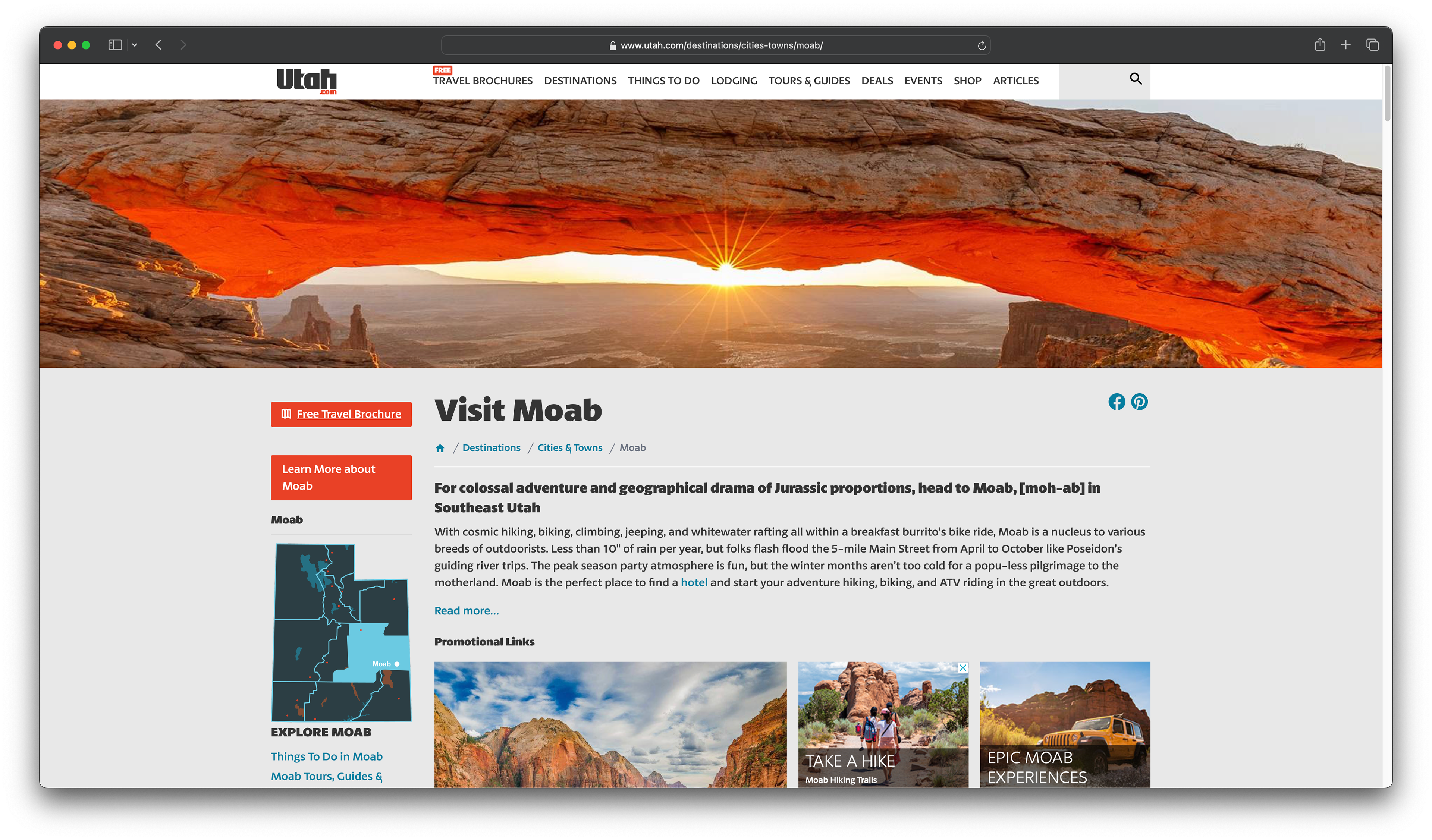 Moab, Utah Category Page