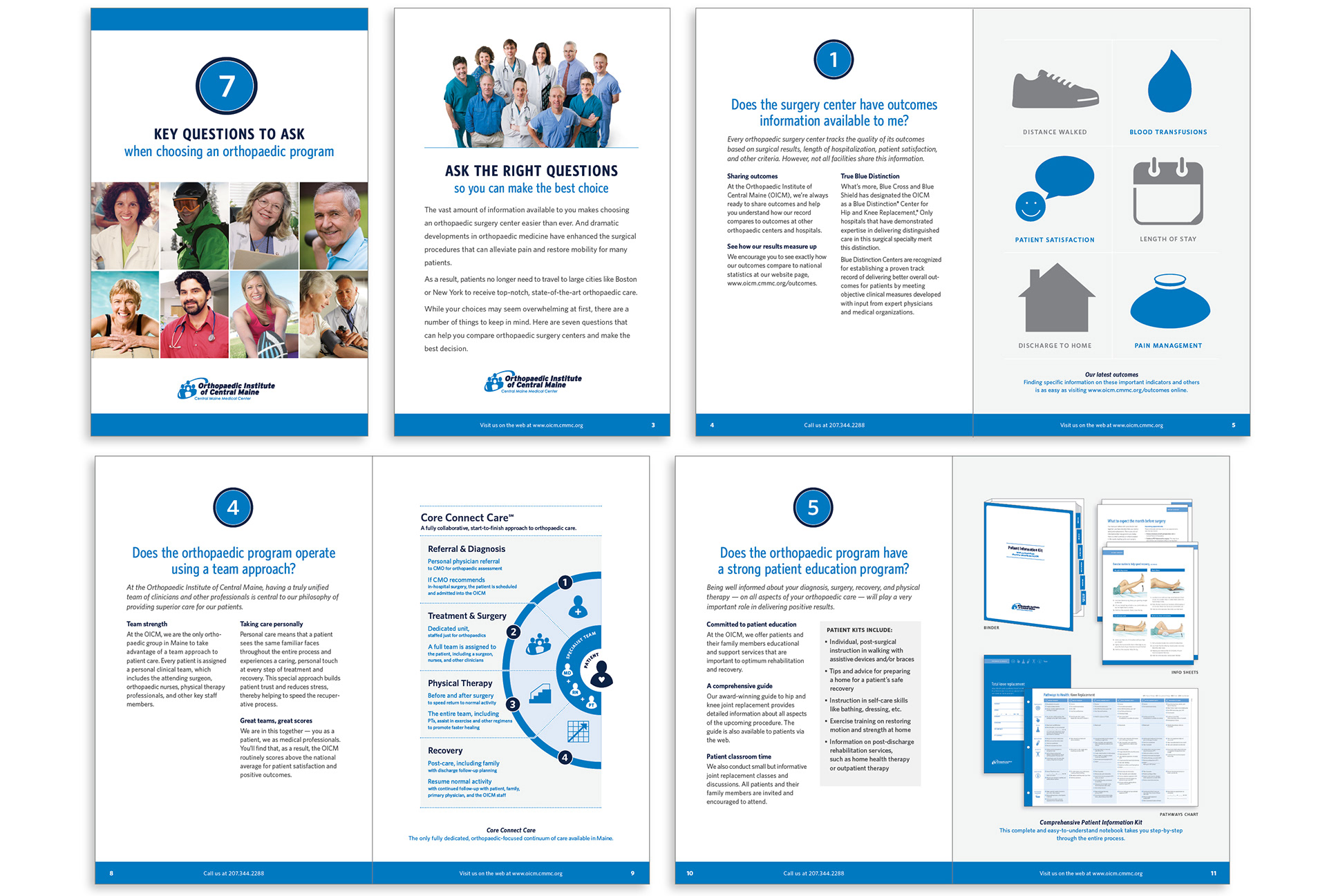 Brochure / Orthopaedic Institute of Central Maine / McCabe, Duval + Associates