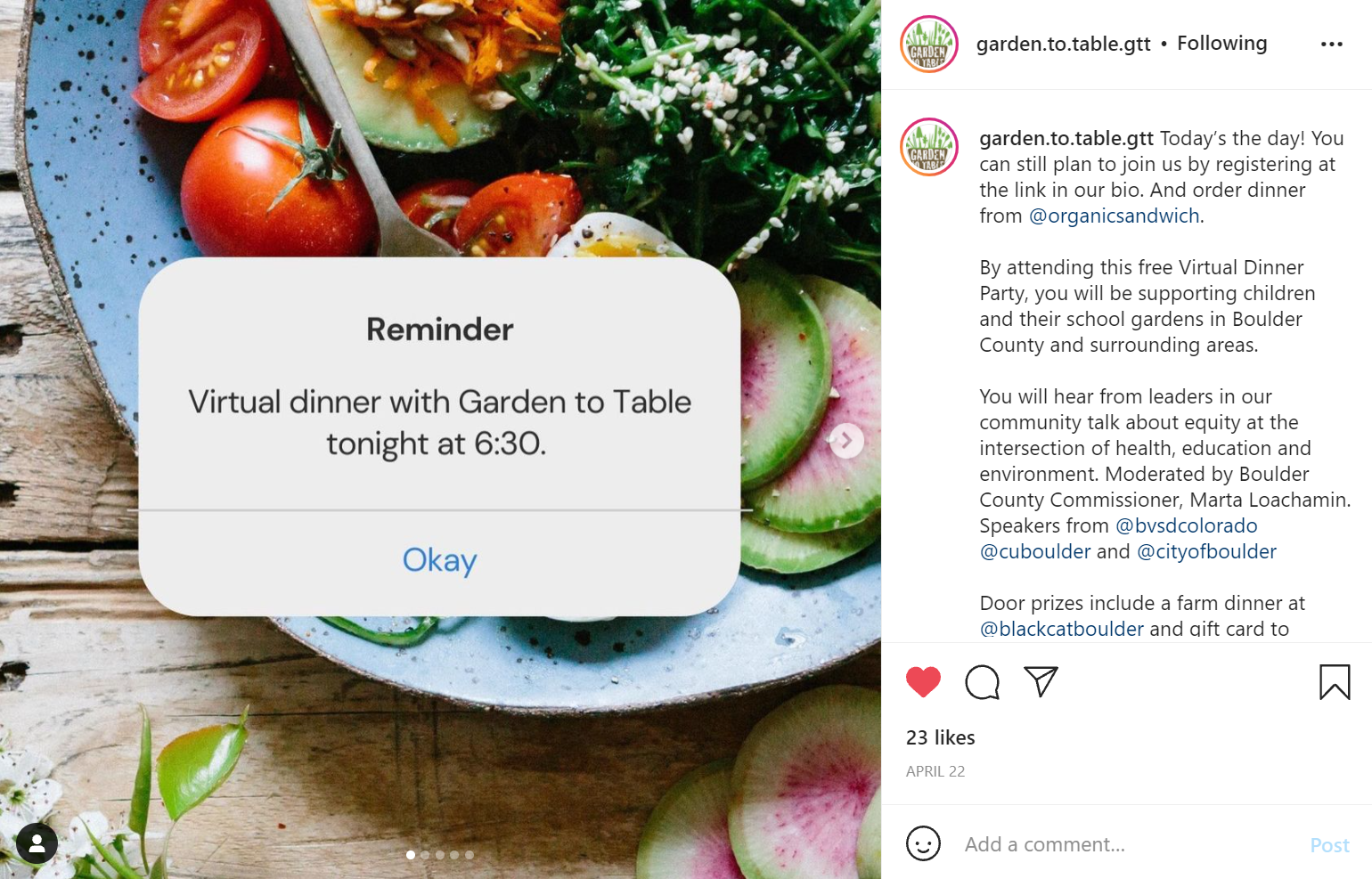Post Format (source: Garden To Table (@garden.to.table.gtt) • Instagram photos and videos)